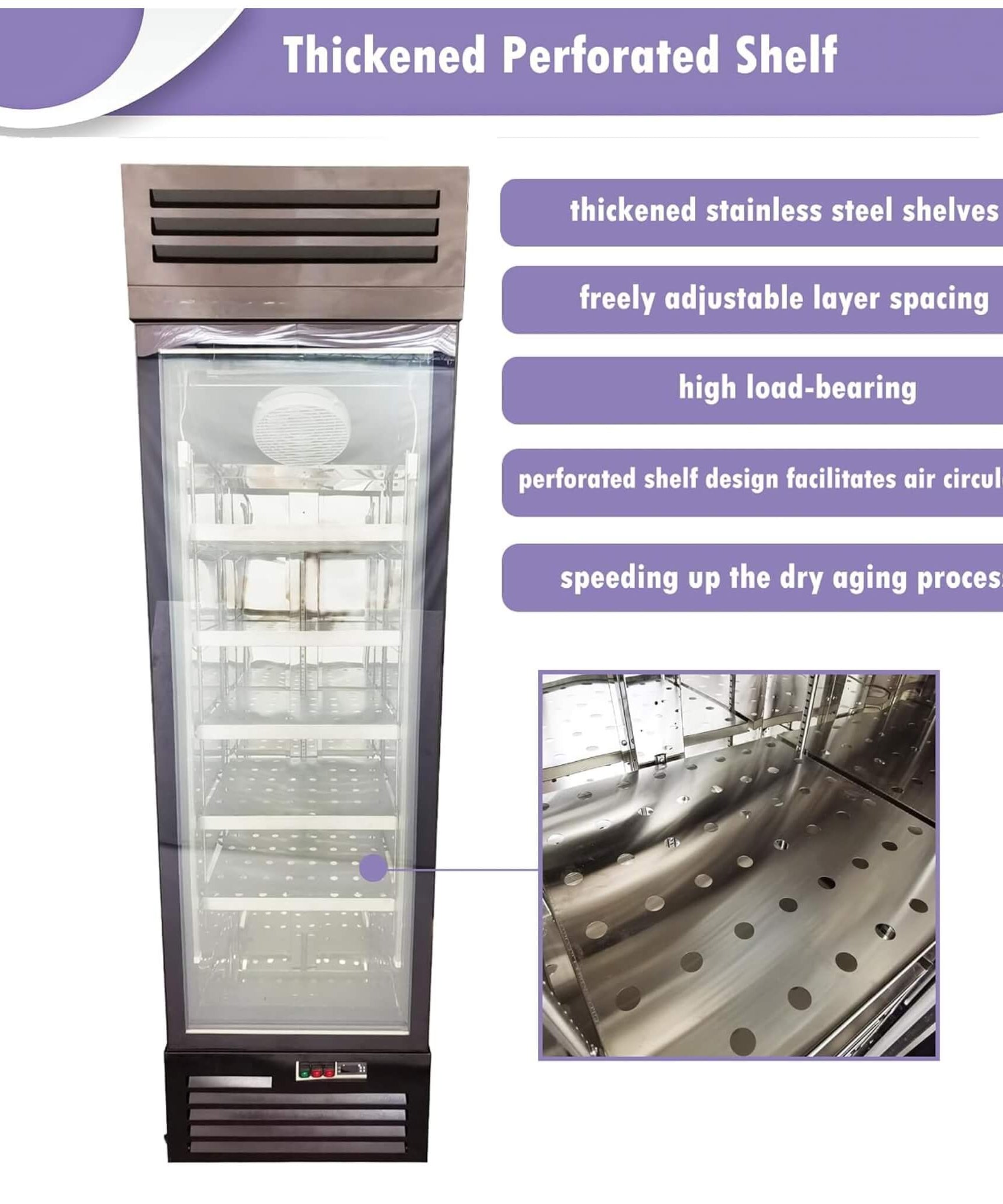 Commercial 400L Stainless Steel 110V Meat Dry Aging Refrigerator (SAK15268)