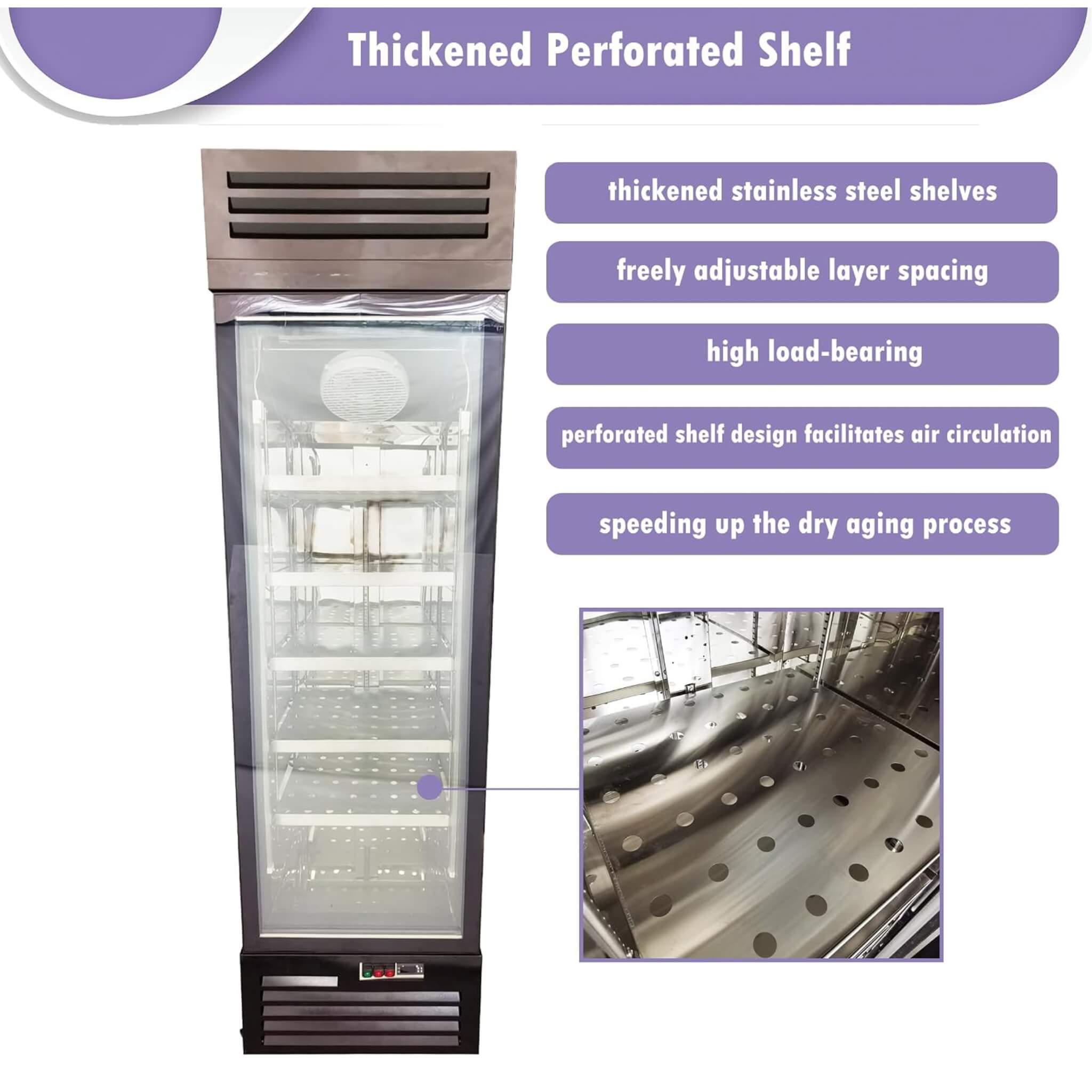 Commercial 400L Stainless Steel 110V Meat Dry Aging Refrigerator (SAK15268)