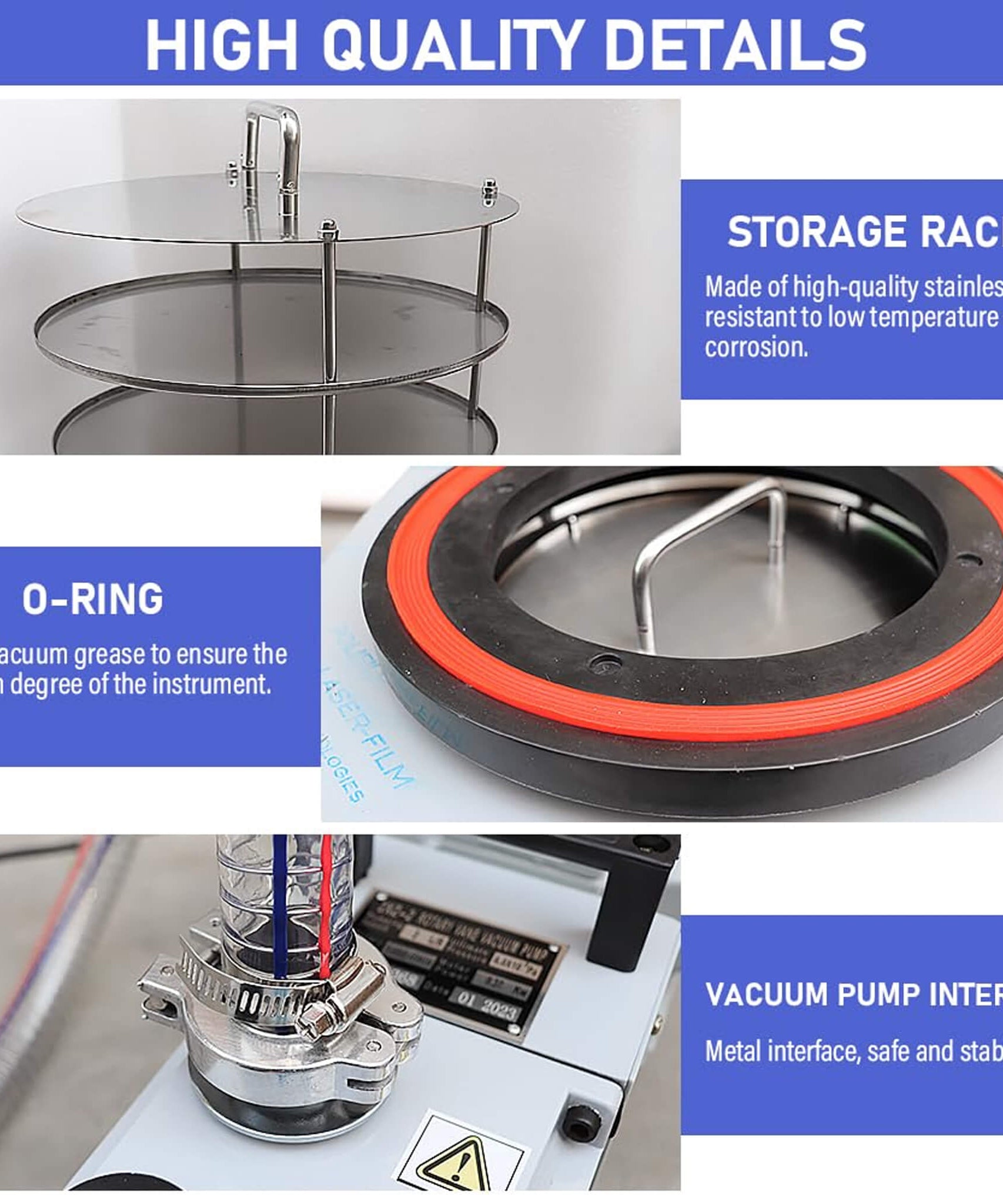 Commercial -60°C Laboratory Vacuum Freeze Dryer With Pre Cooling (SAK74152)
