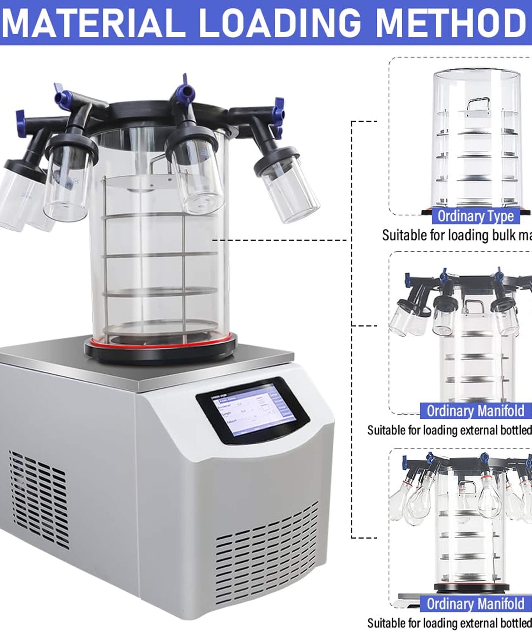 Commercial -60°C Laboratory Vacuum Freeze Dryer With Pre Cooling (SAK74152)