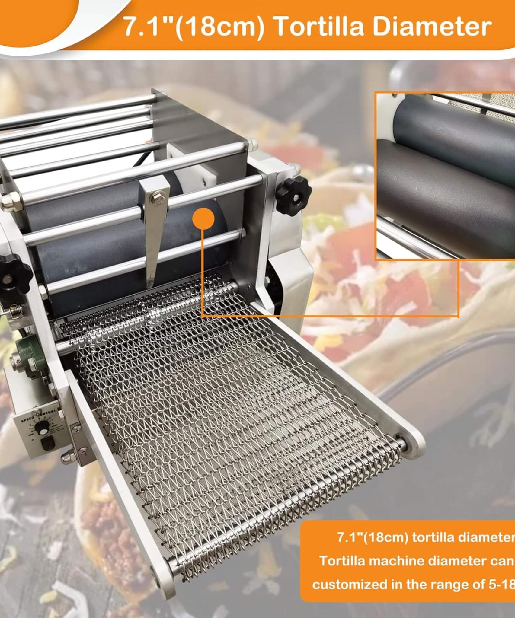 Heavy-Duty Commercial Automatic Corn Tortilla Making Machine (SAK60513)
