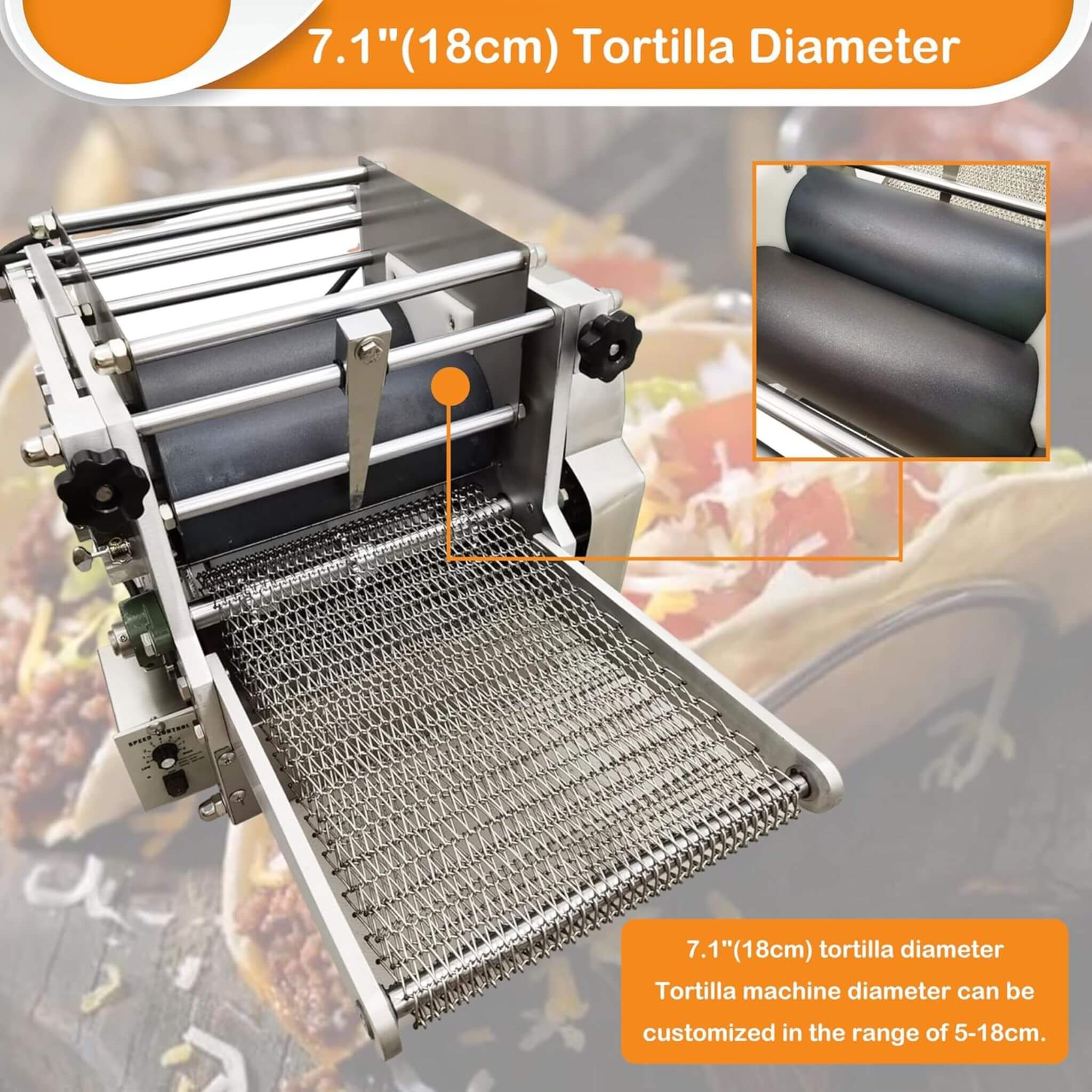Heavy-Duty Commercial Automatic Corn Tortilla Making Machine (SAK60513)