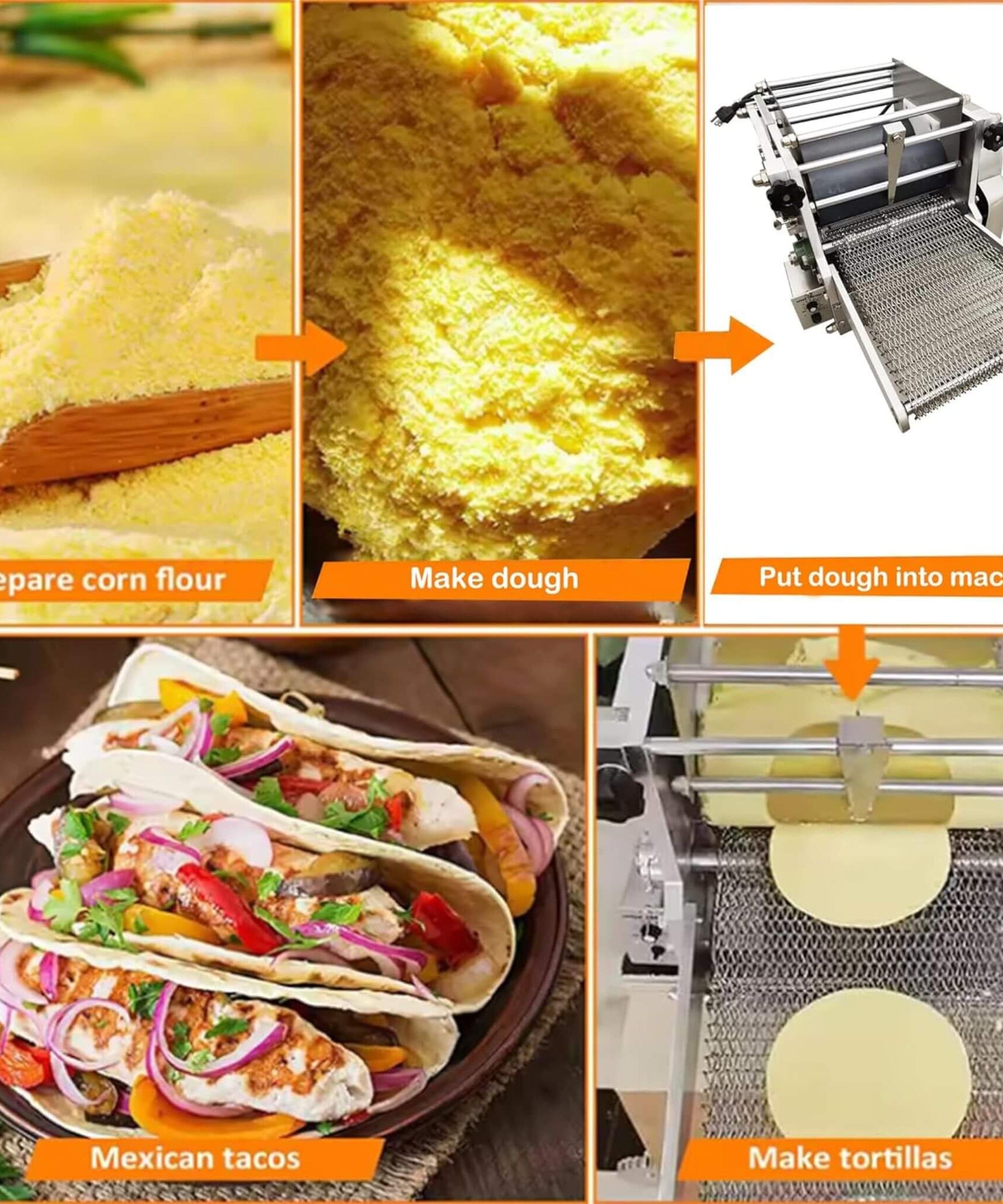 Heavy-Duty Commercial Automatic Corn Tortilla Making Machine (SAK60513)