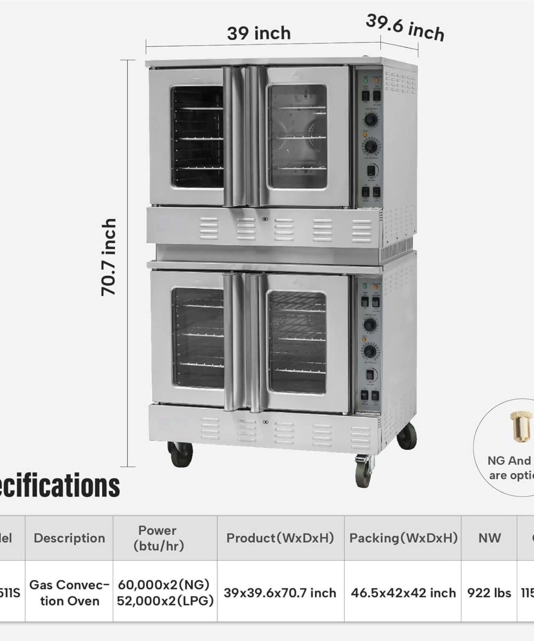 Commercial Double-Stack 160K BTU 2-Burner Stainless Steel Gas Stock Pot Range (SAK18763)