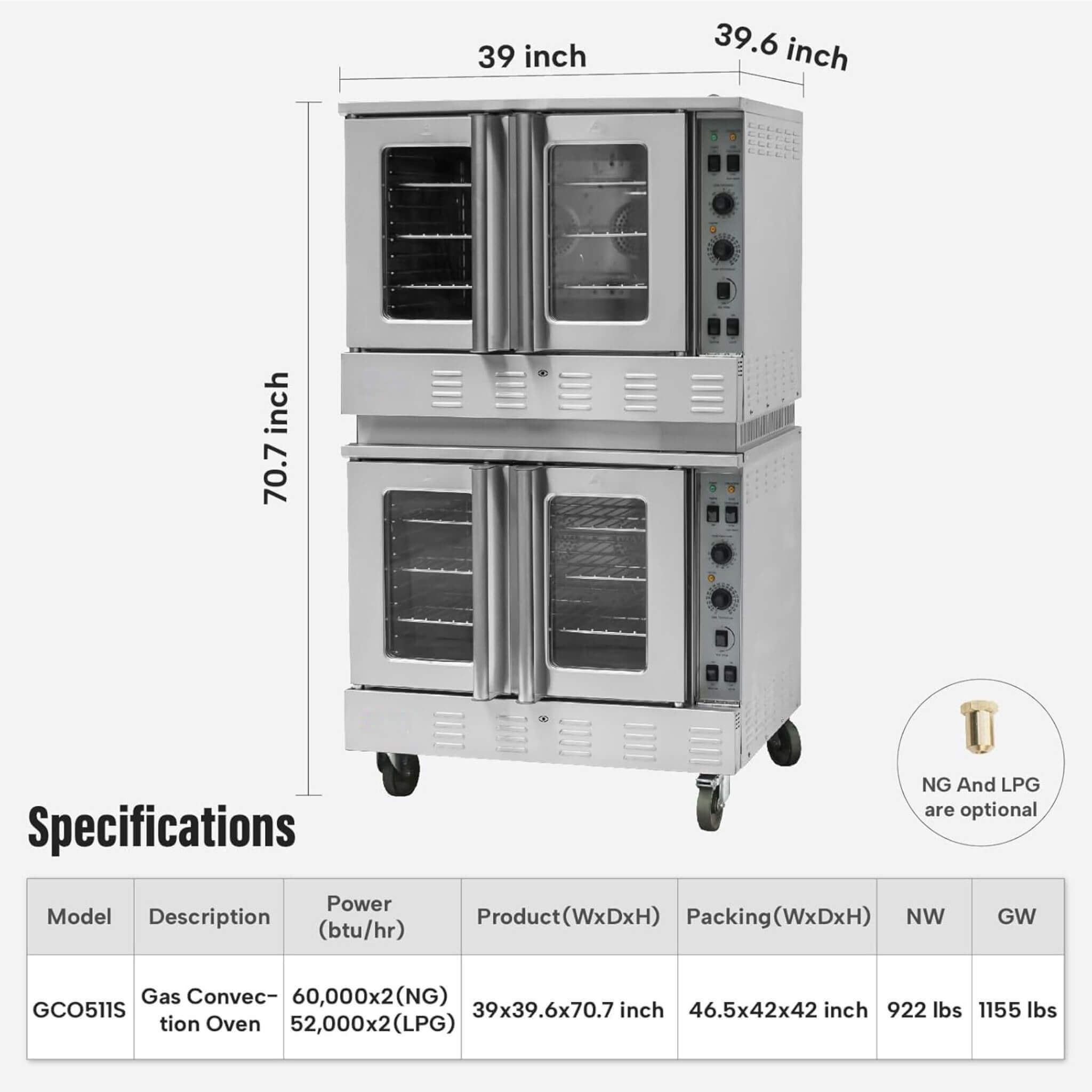 Commercial Double-Stack 160K BTU 2-Burner Stainless Steel Gas Stock Pot Range (SAK18763)