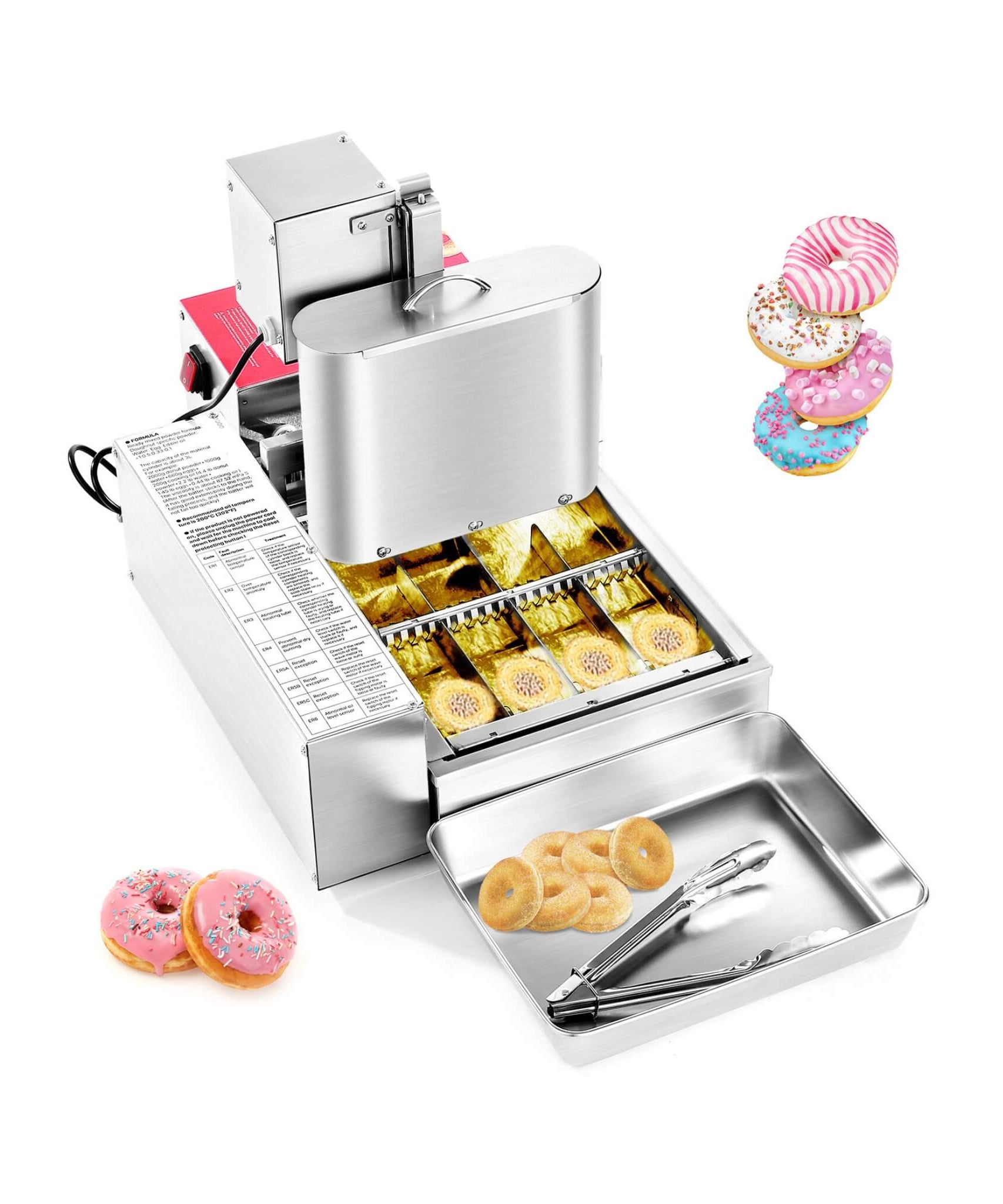 Commercial Fully-Automatic 4-Row Stainless Steel Donut Maker Machine (SAK96740)