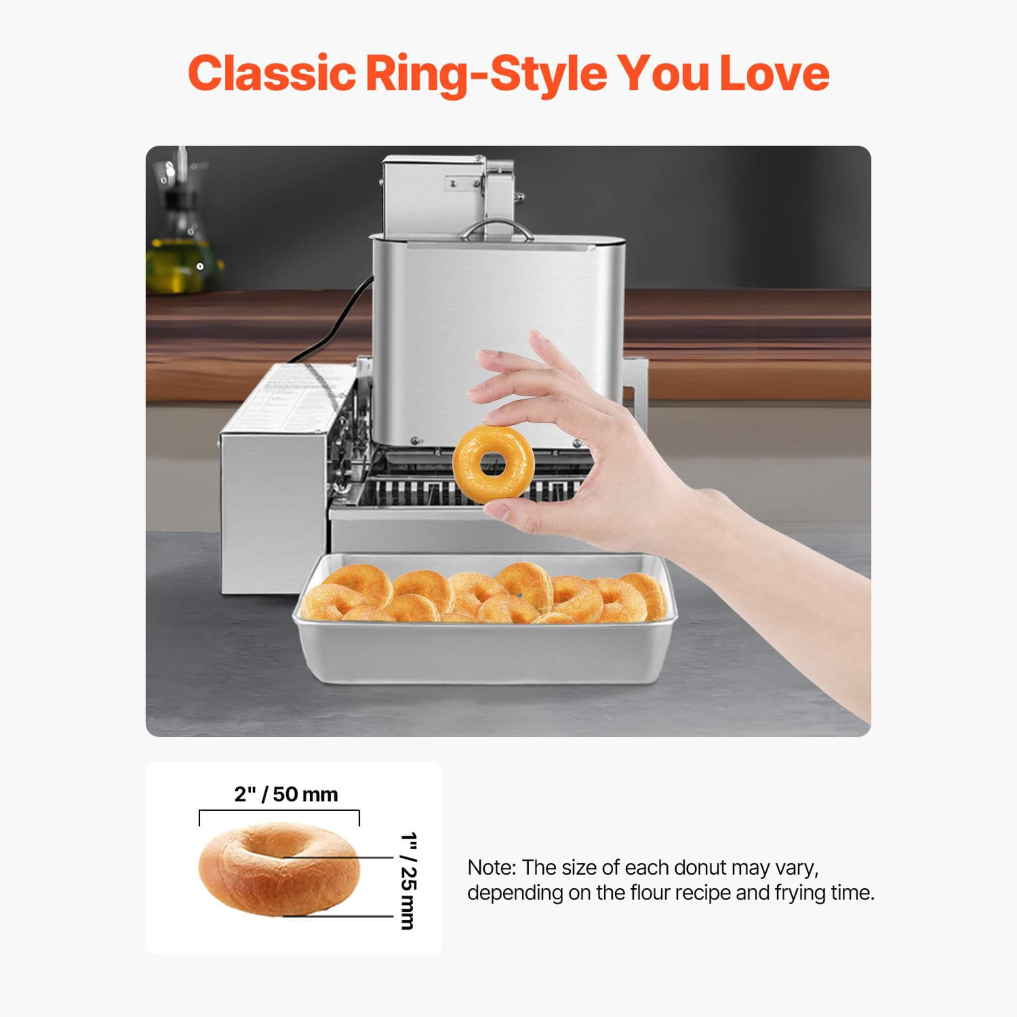 Commercial Fully-Automatic 4-Row Stainless Steel Donut Maker Machine (SAK96740)