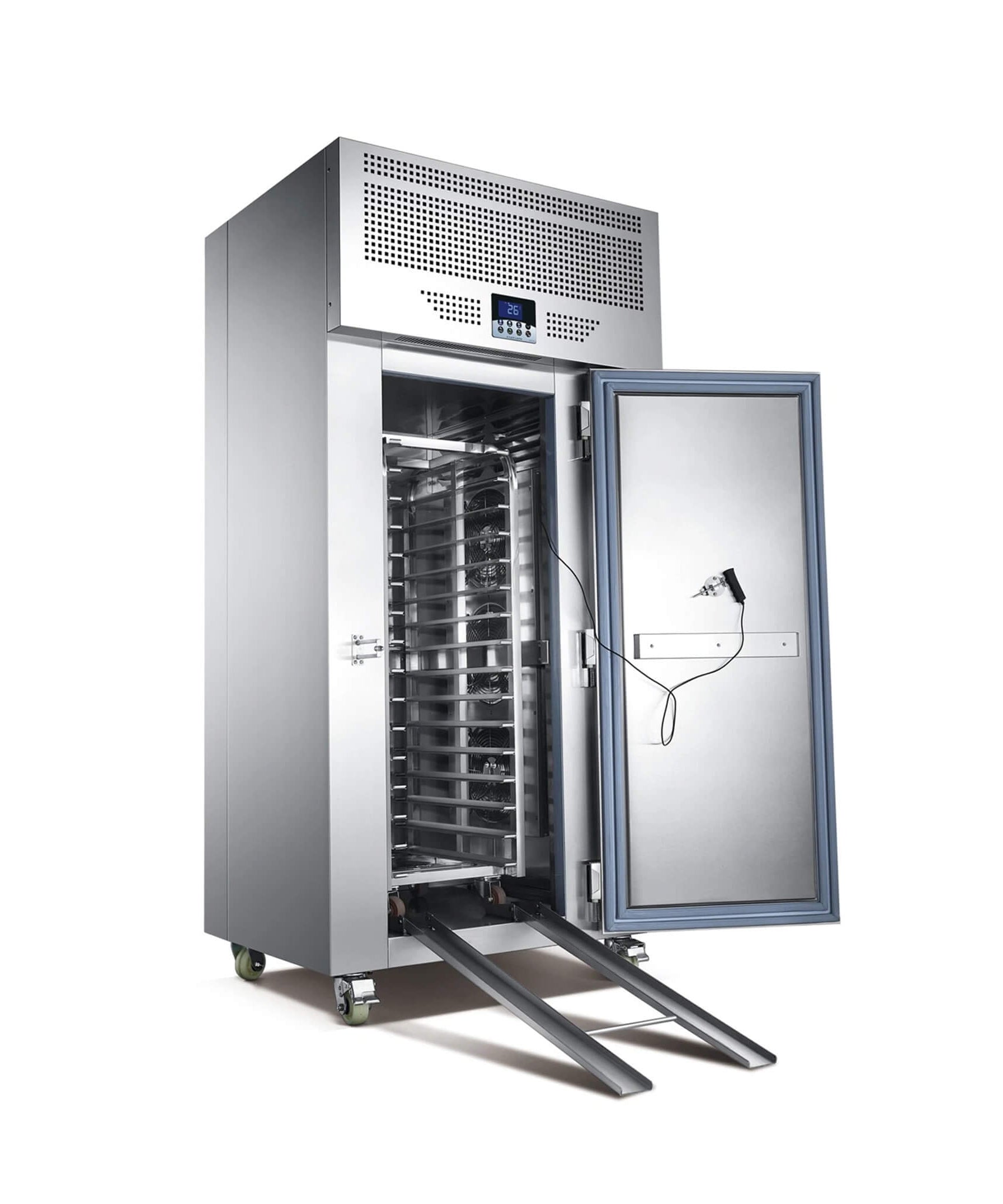 Commercial Heavy-Duty 15-Tray Blast Chiller Freezer Cabinet With Trolley Cart (SAK57249)