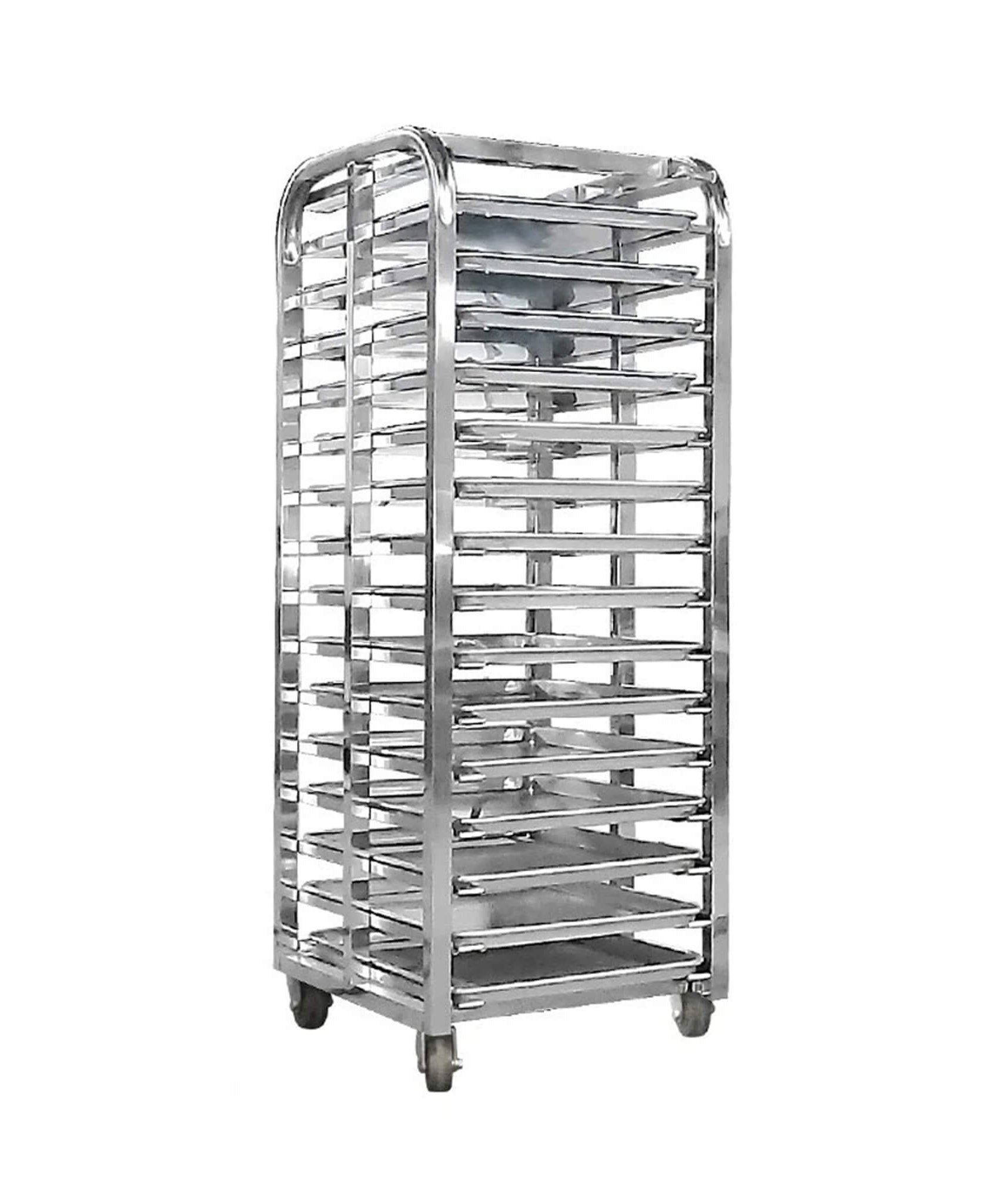 Commercial Heavy-Duty 15-Tray Blast Chiller Freezer Cabinet With Trolley Cart (SAK57249)