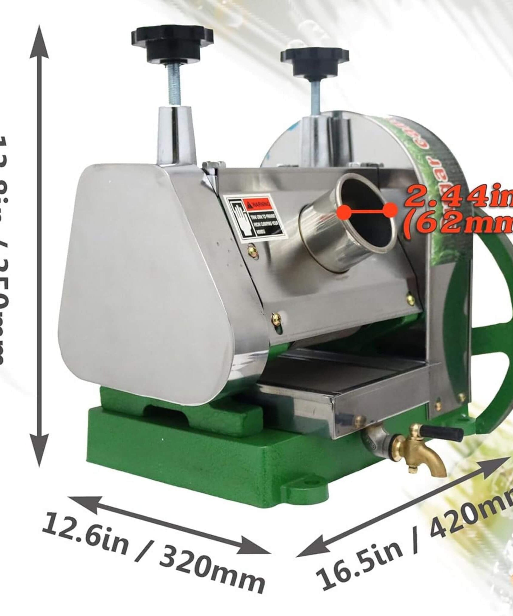 Heavy-Duty Commercial Manual Stainless Steel Sugar Cane Juicer (SAK81426)
