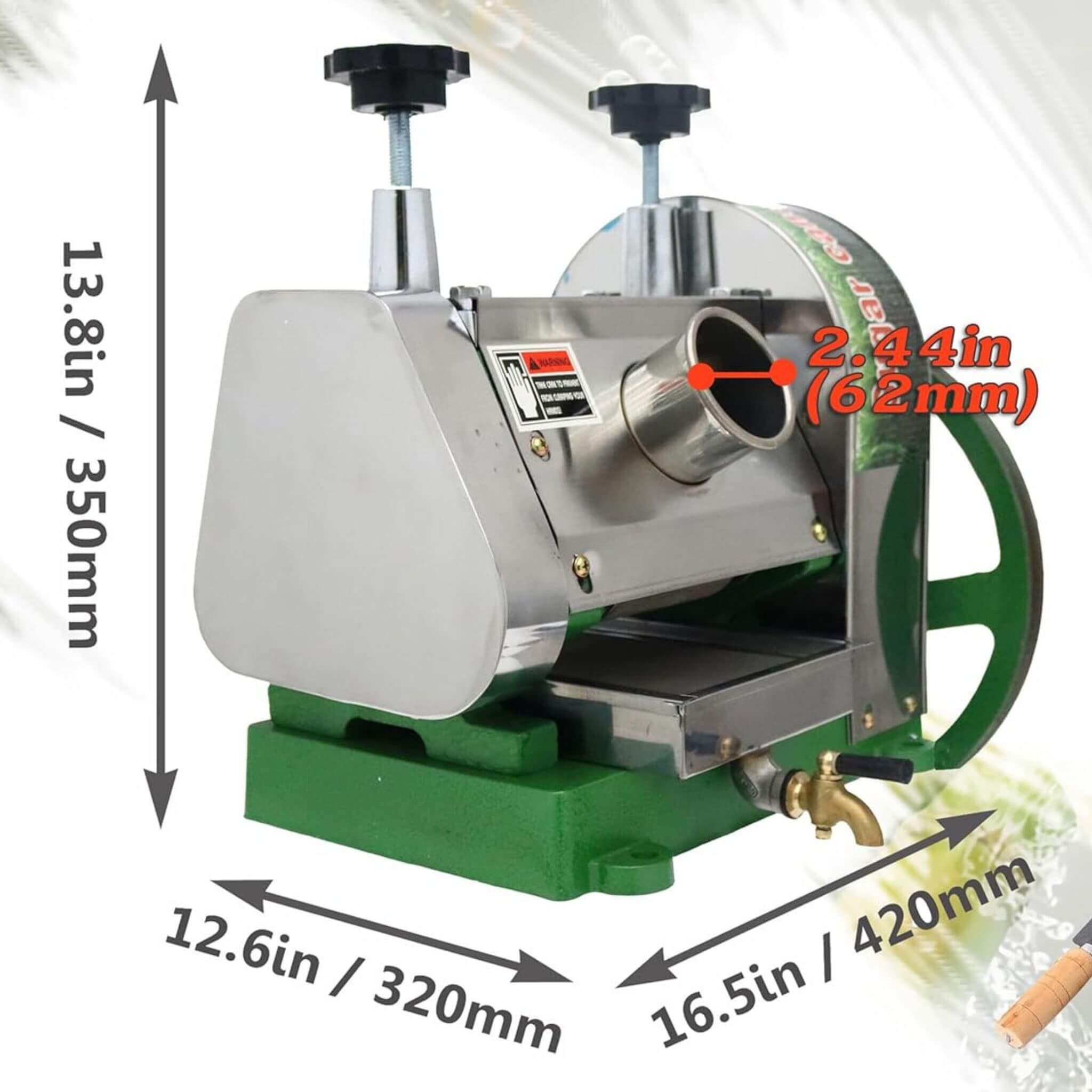 Heavy-Duty Commercial Manual Stainless Steel Sugar Cane Juicer (SAK81426)