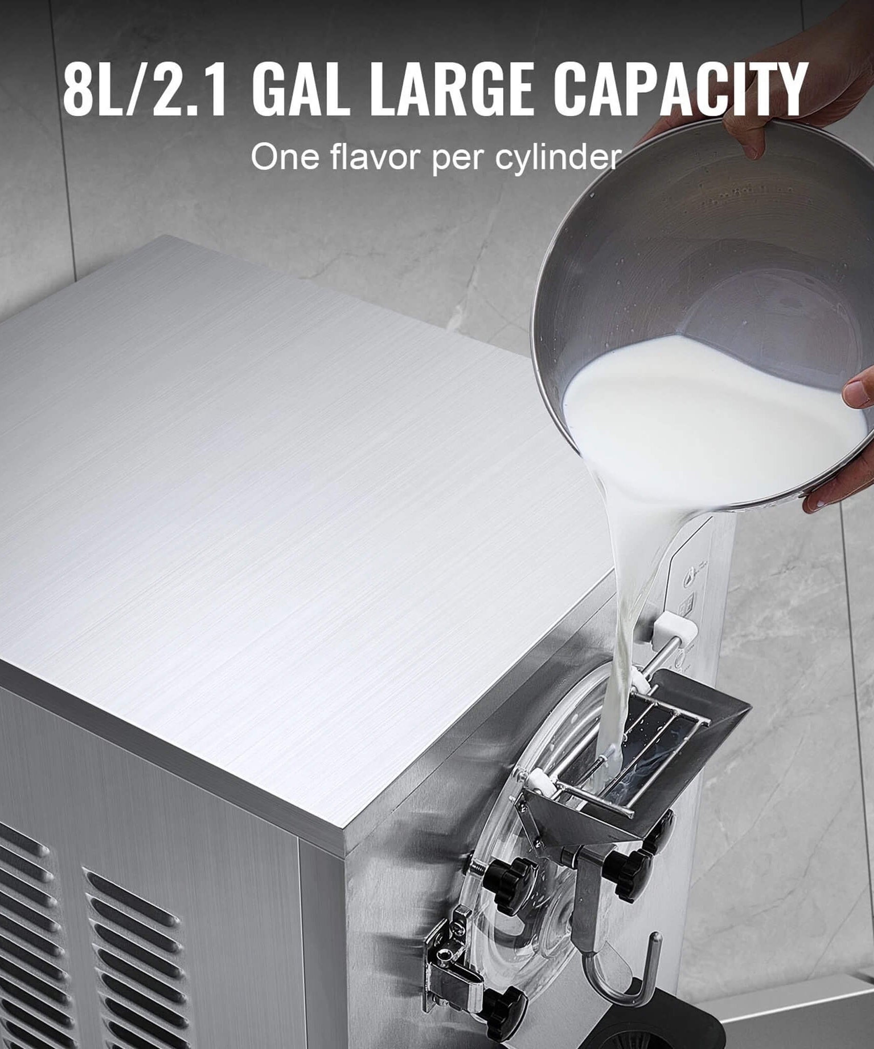 Commercial 20-25L/H Single-Flavor Hard Serve Stainless Steel Ice Cream Machine (SAK20782)