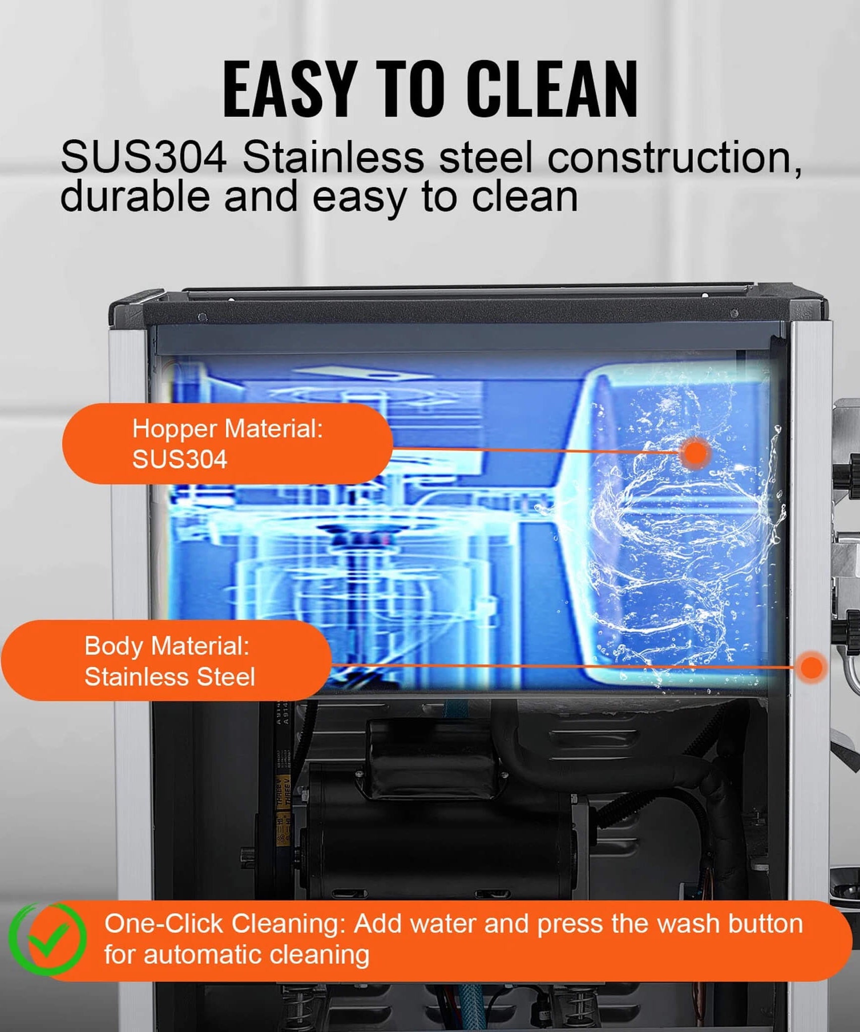 Commercial 20-25L/H Single-Flavor Hard Serve Stainless Steel Ice Cream Machine (SAK20782)