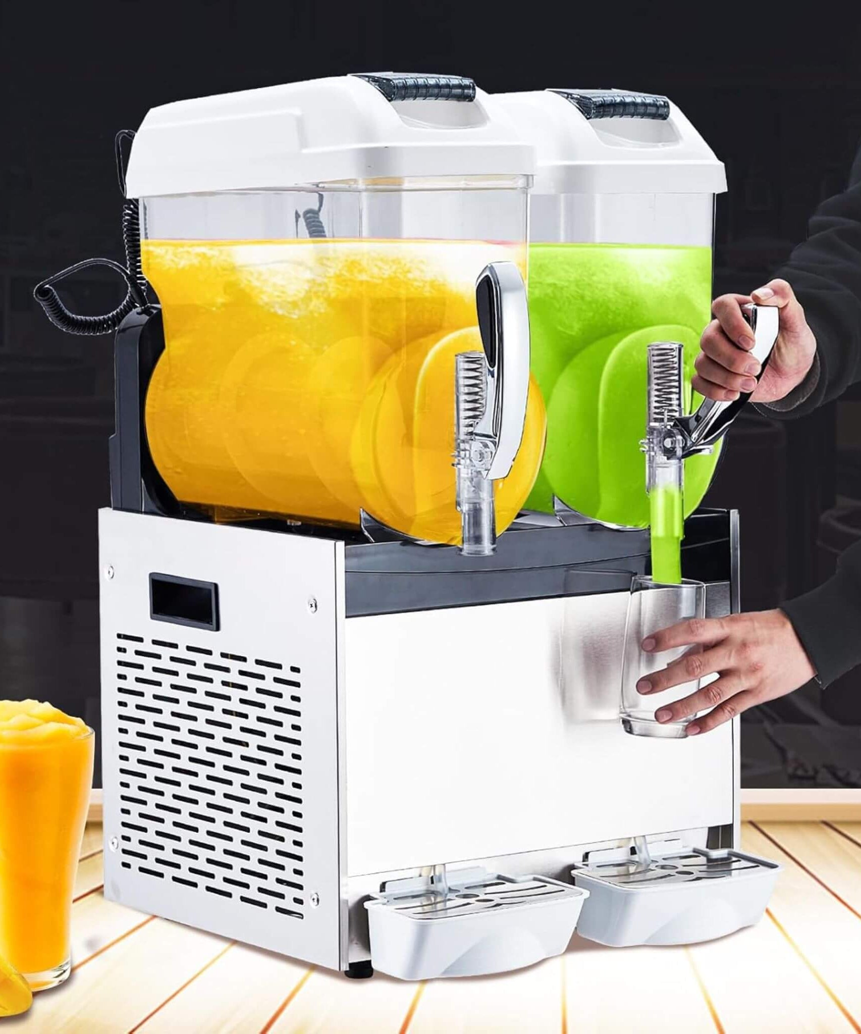 24L Commercial Stainless Steel Frozen Slush Machine With Auto Clean (SAK68047)