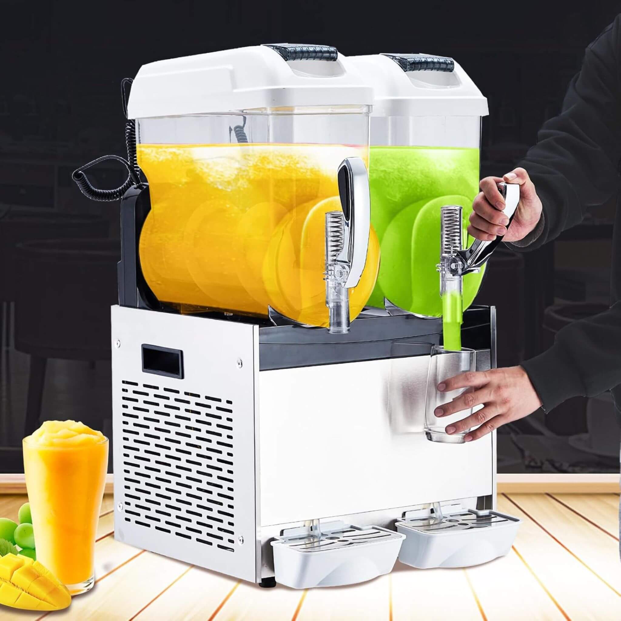 24L Commercial Stainless Steel Frozen Slush Machine With Auto Clean (SAK68047)