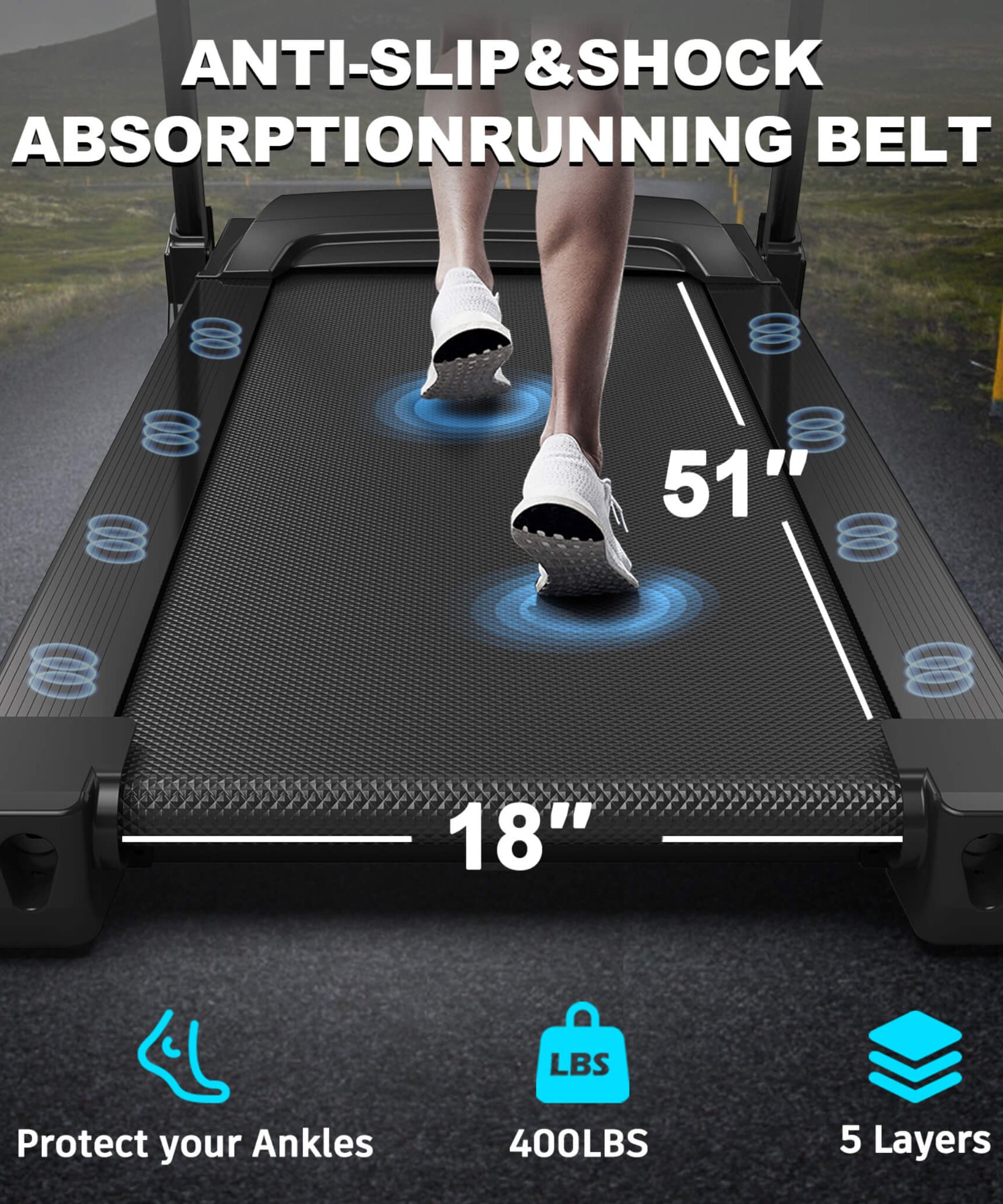 Rovix Compact 3.5HP Foldable Electric Treadmill With Bluetooth, LCD Display & 12 Pre-Set Running Programs (SAK25879)
