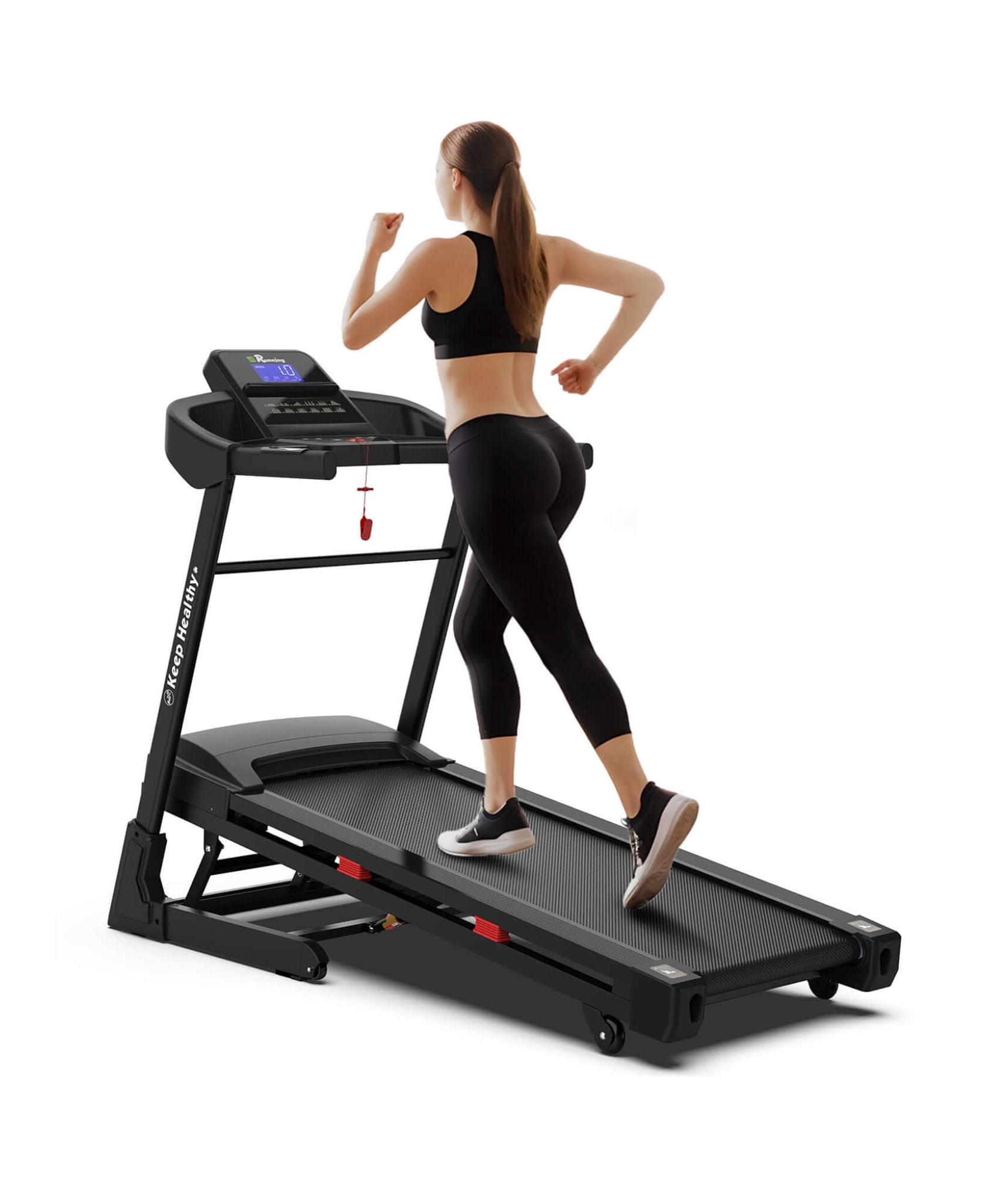 Rovix Compact 3.5HP Foldable Electric Treadmill With Bluetooth, LCD Display & 12 Pre-Set Running Programs (SAK25879)
