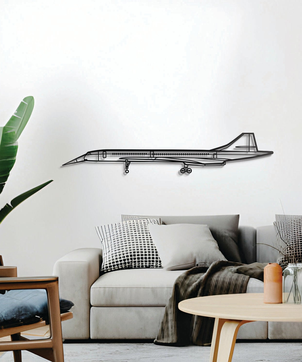 BAC Concorde Metall-Flugzeug-Wandkunst - NCP0164