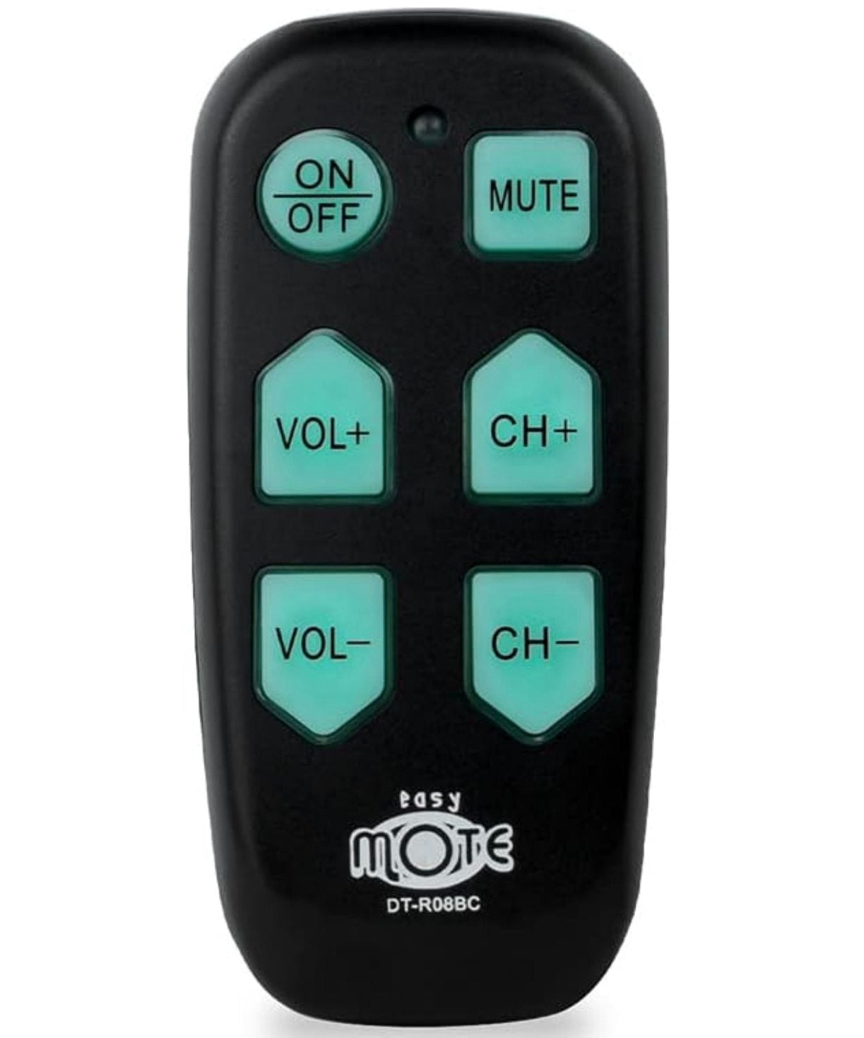 Continu.us Black Big Button Jumbo Senior Assisted Living Simple Easy Mote 1-Device Universal Remote Control