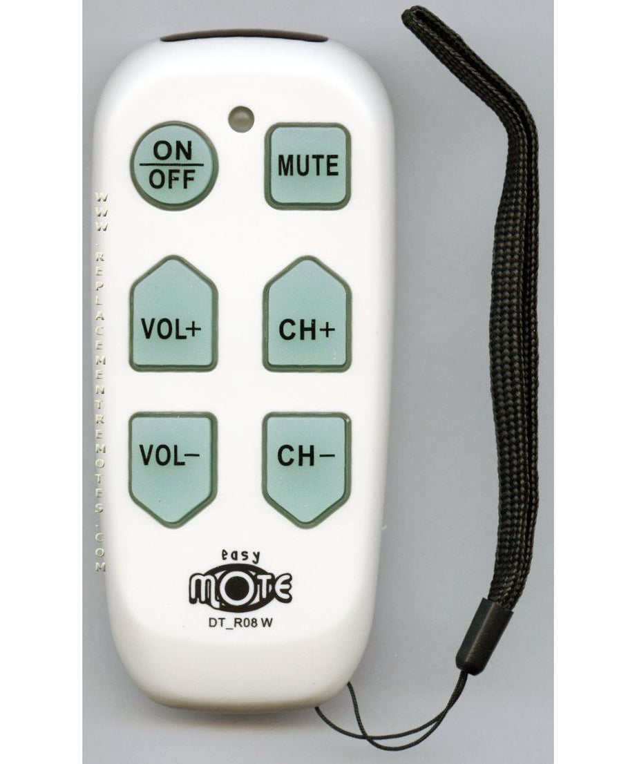 Continu.us White Big Button Jumbo Senior Assisted Living Simple Easy Mote 1-Device Universal Remote Control