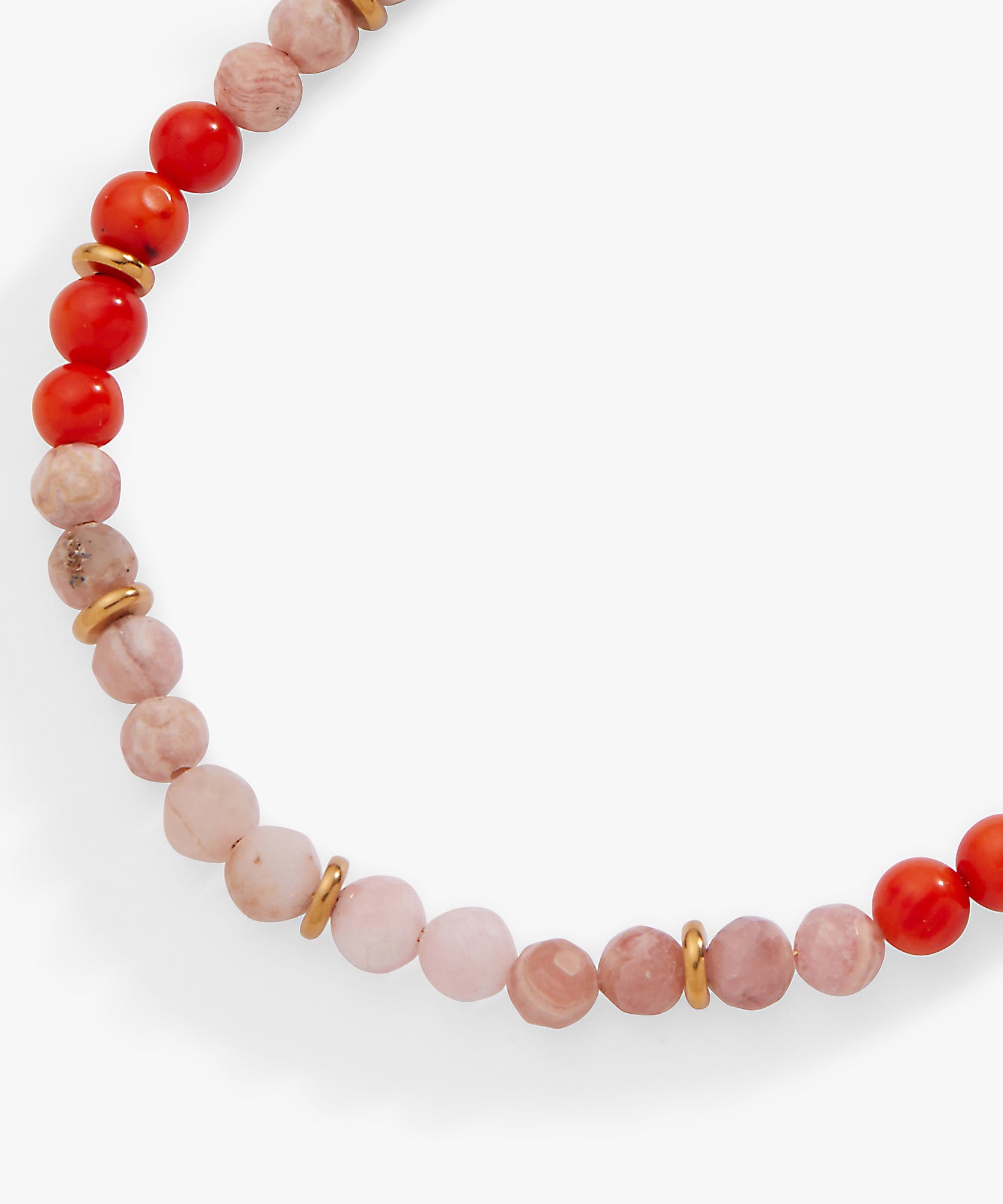 Coral Ombre Semi-Precious Beaded Anklet