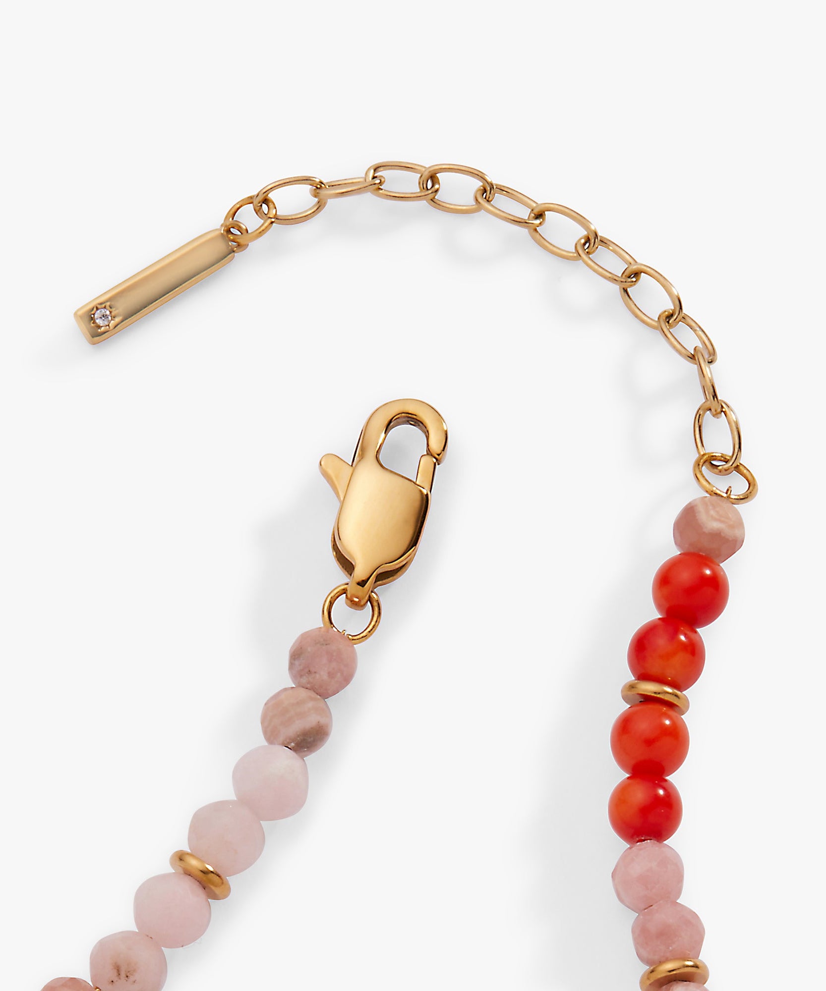 Coral Ombre Semi-Precious Beaded Anklet