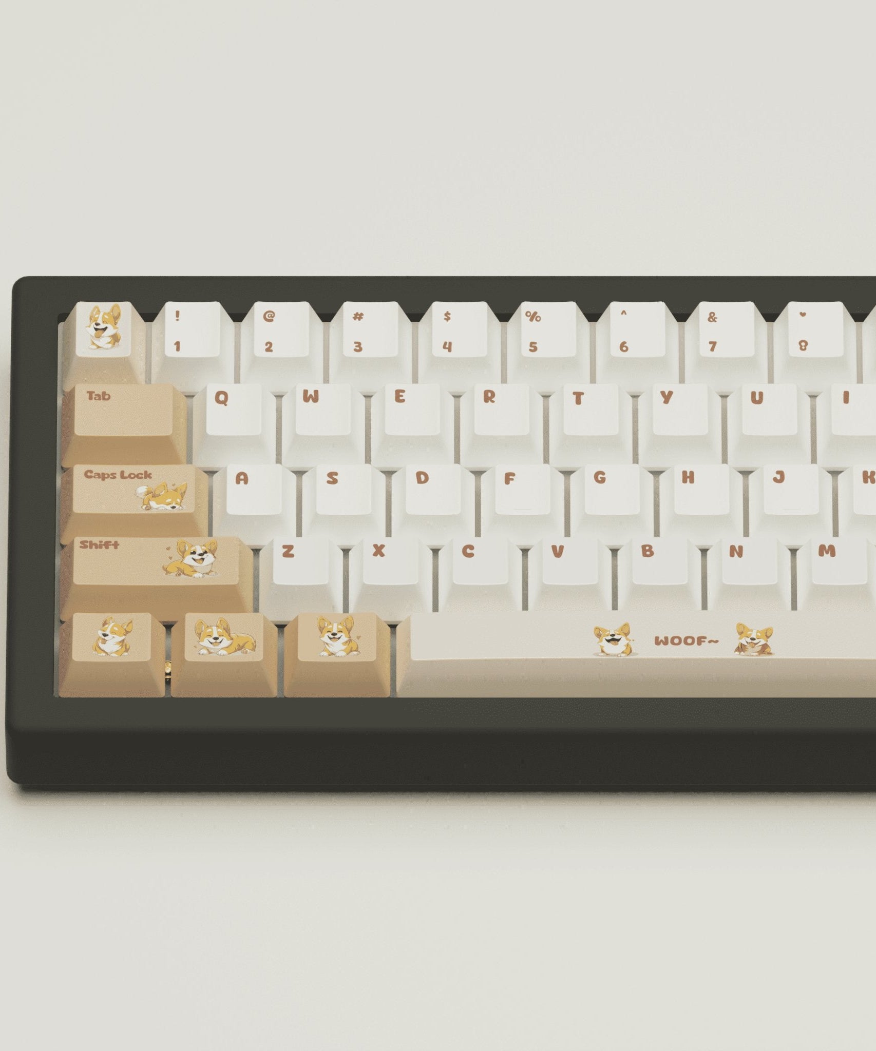 Corgi Lover Design Keycaps and Mechanical Keyboard