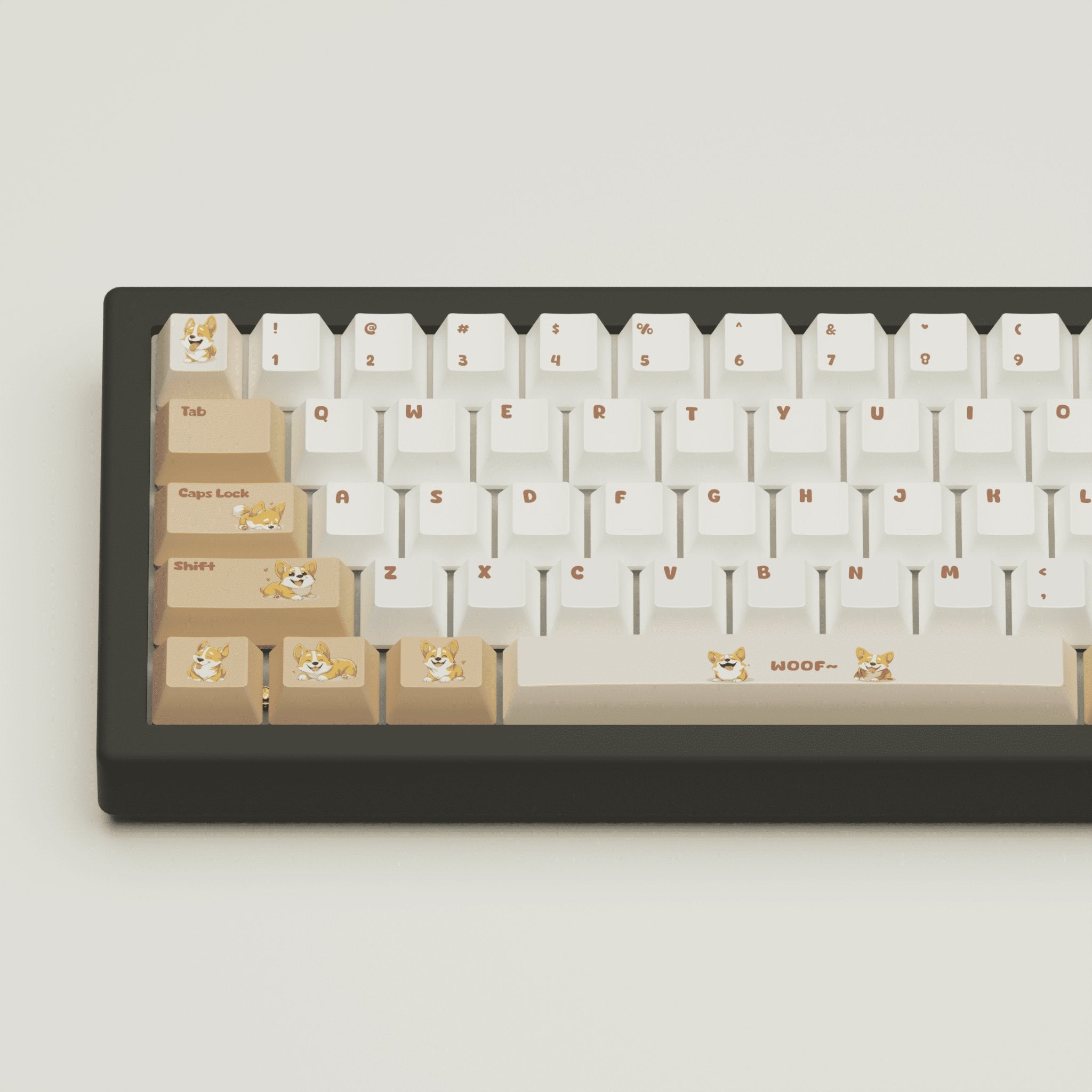 Corgi Lover Design Keycaps and Mechanical Keyboard