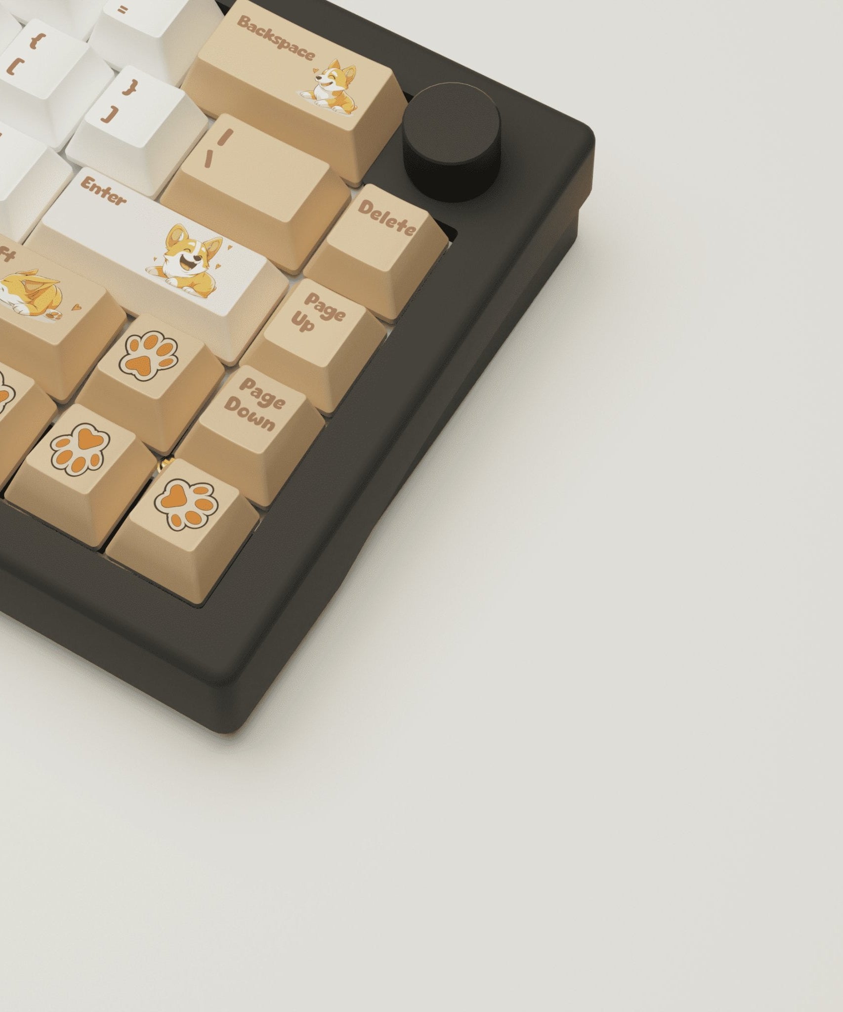 Corgi Lover Design Keycaps and Mechanical Keyboard