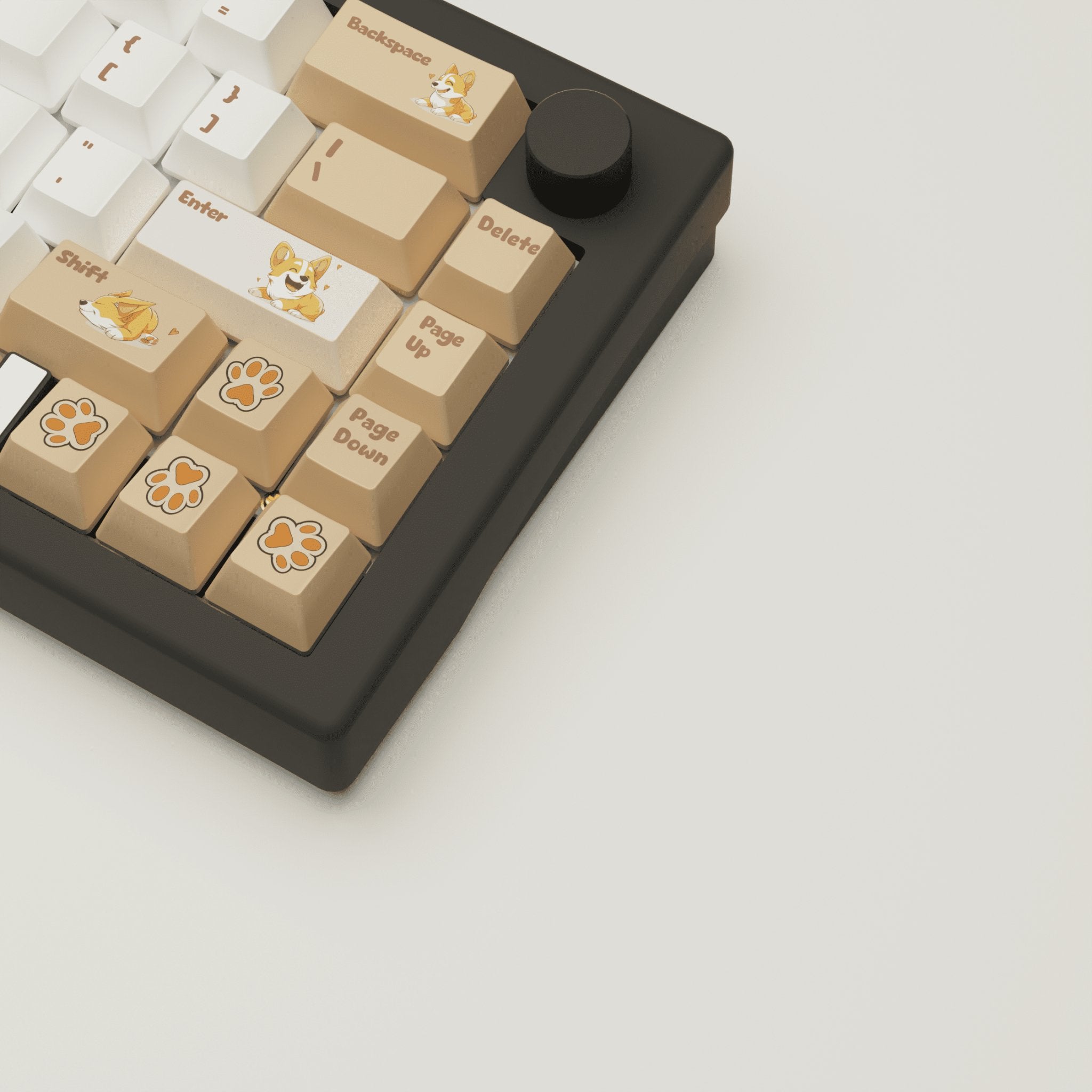 Corgi Lover Design Keycaps and Mechanical Keyboard