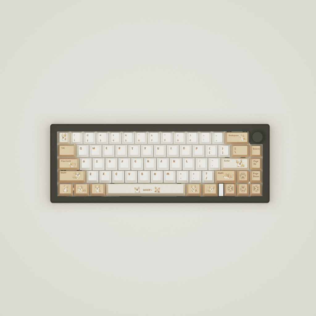 Corgi Lover Design Keycaps and Mechanical Keyboard