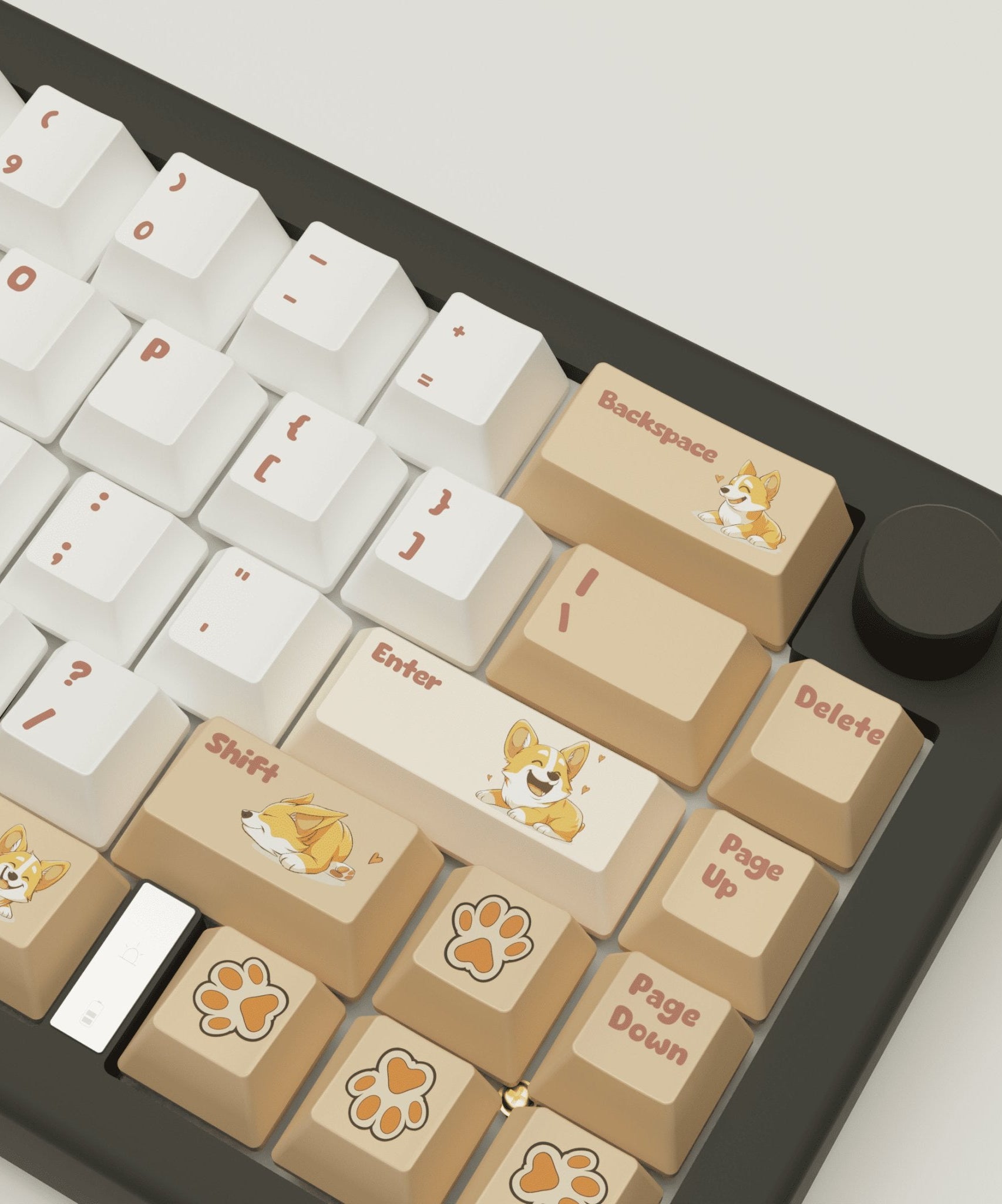 Corgi Lover Design Keycaps and Mechanical Keyboard