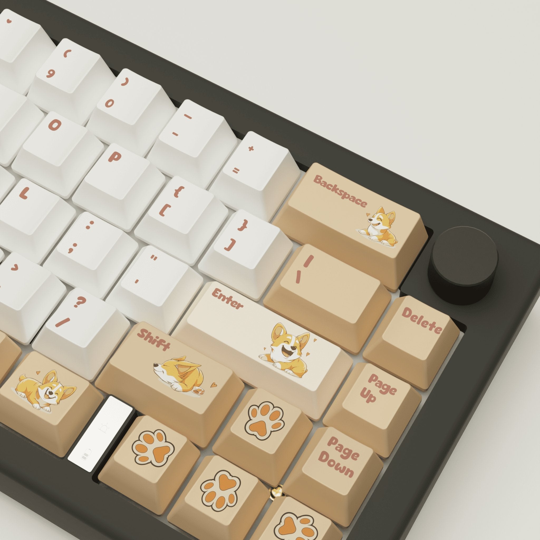 Corgi Lover Design Keycaps and Mechanical Keyboard
