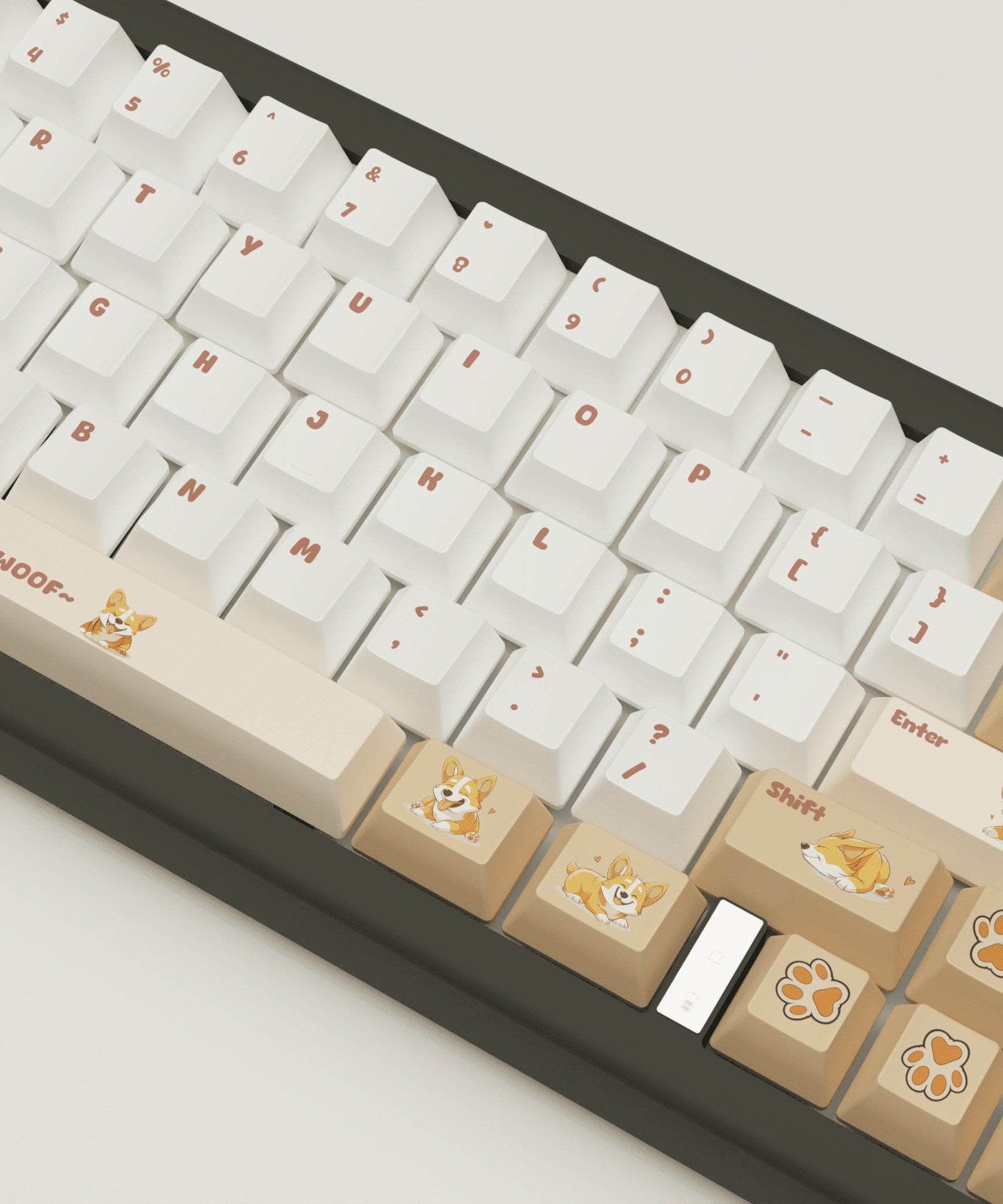Corgi Lover Design Keycaps and Mechanical Keyboard