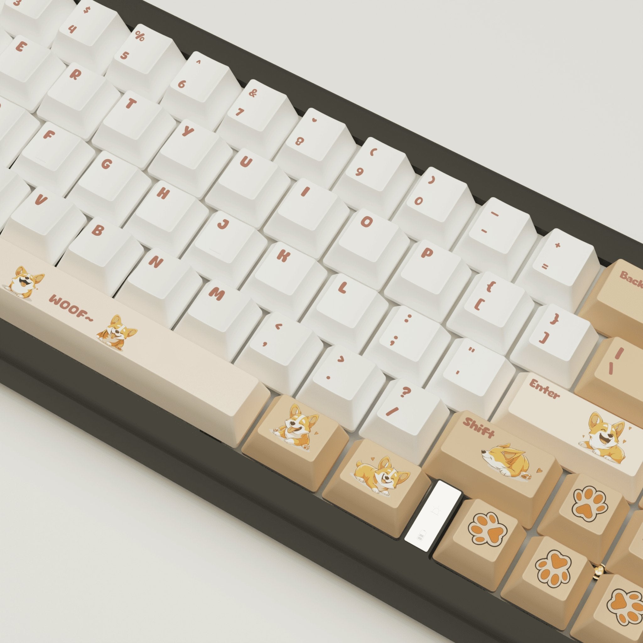 Corgi Lover Design Keycaps and Mechanical Keyboard