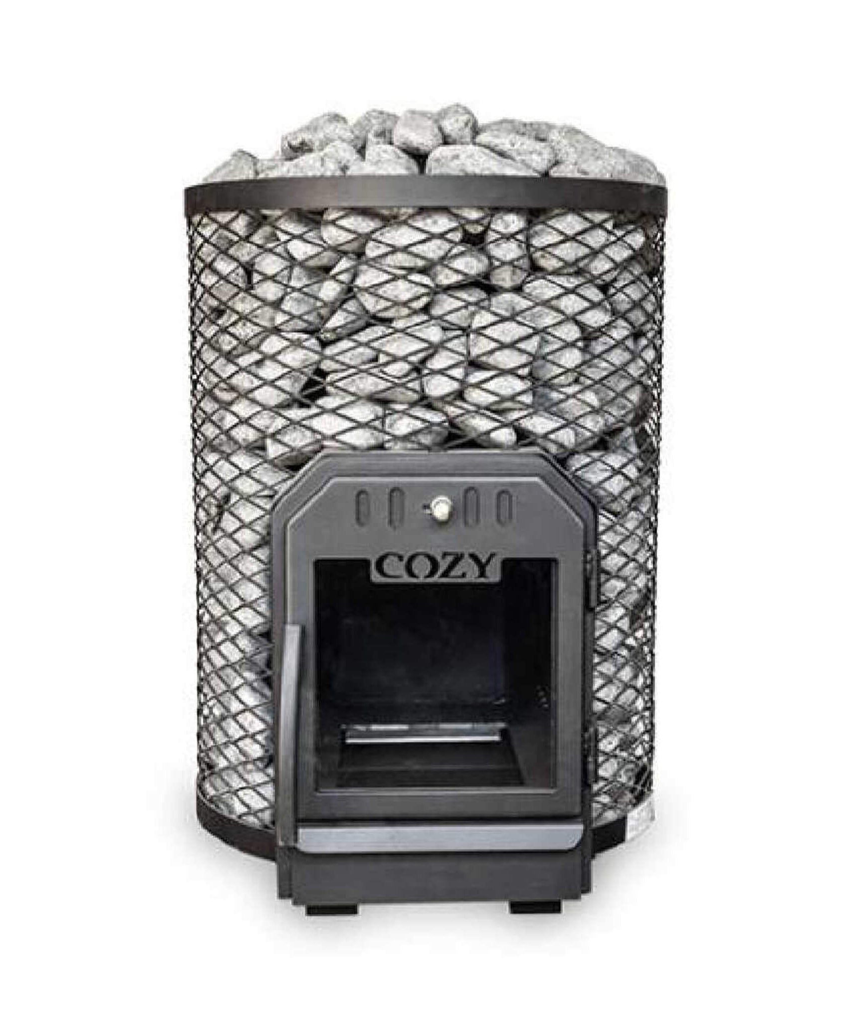 Cozy Heat O Floor Mount Wood-Burning Sauna Stove With Sauna Stones [COZY O] (SAK19475)