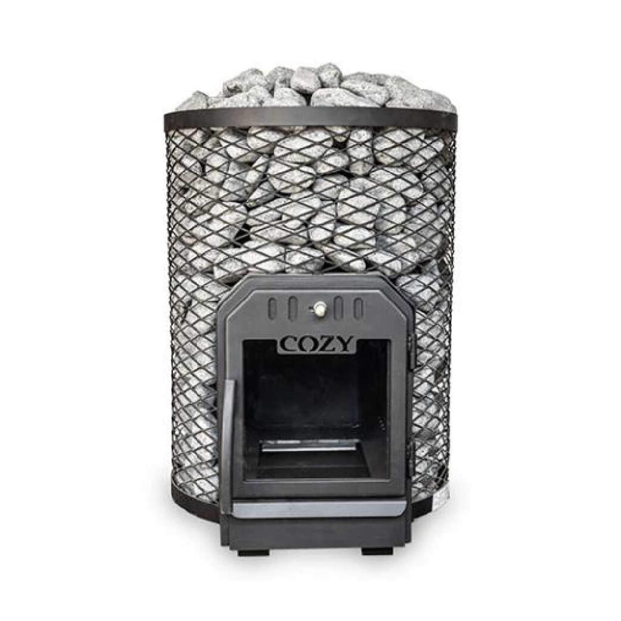 Cozy Heat O Floor Mount Wood-Burning Sauna Stove With Sauna Stones [COZY O] (SAK19475)