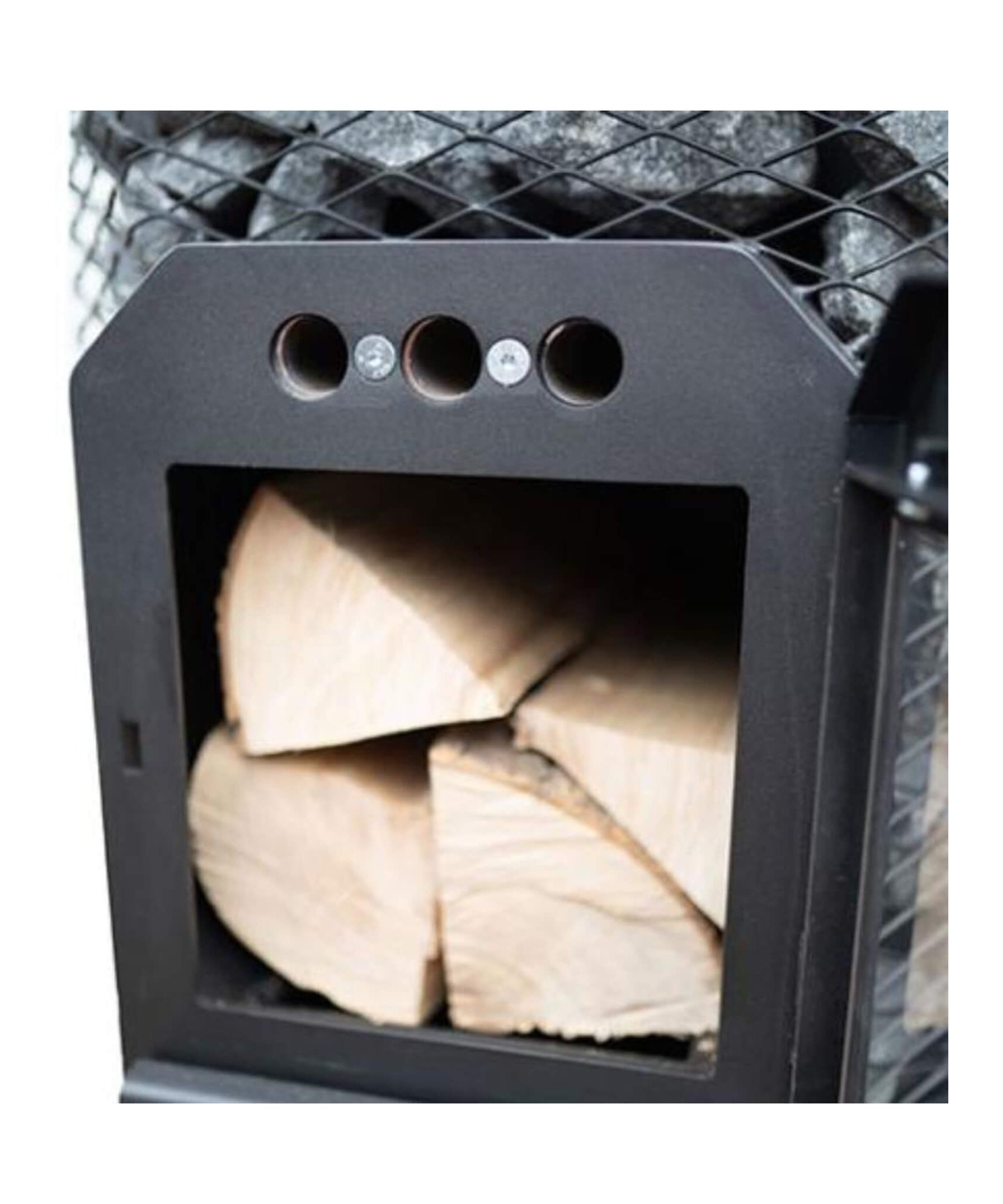 Cozy Heat O Thru-Wall Wood Burning Sauna Stove With Sauna Stones [COZY O-TW] (SAK93612)