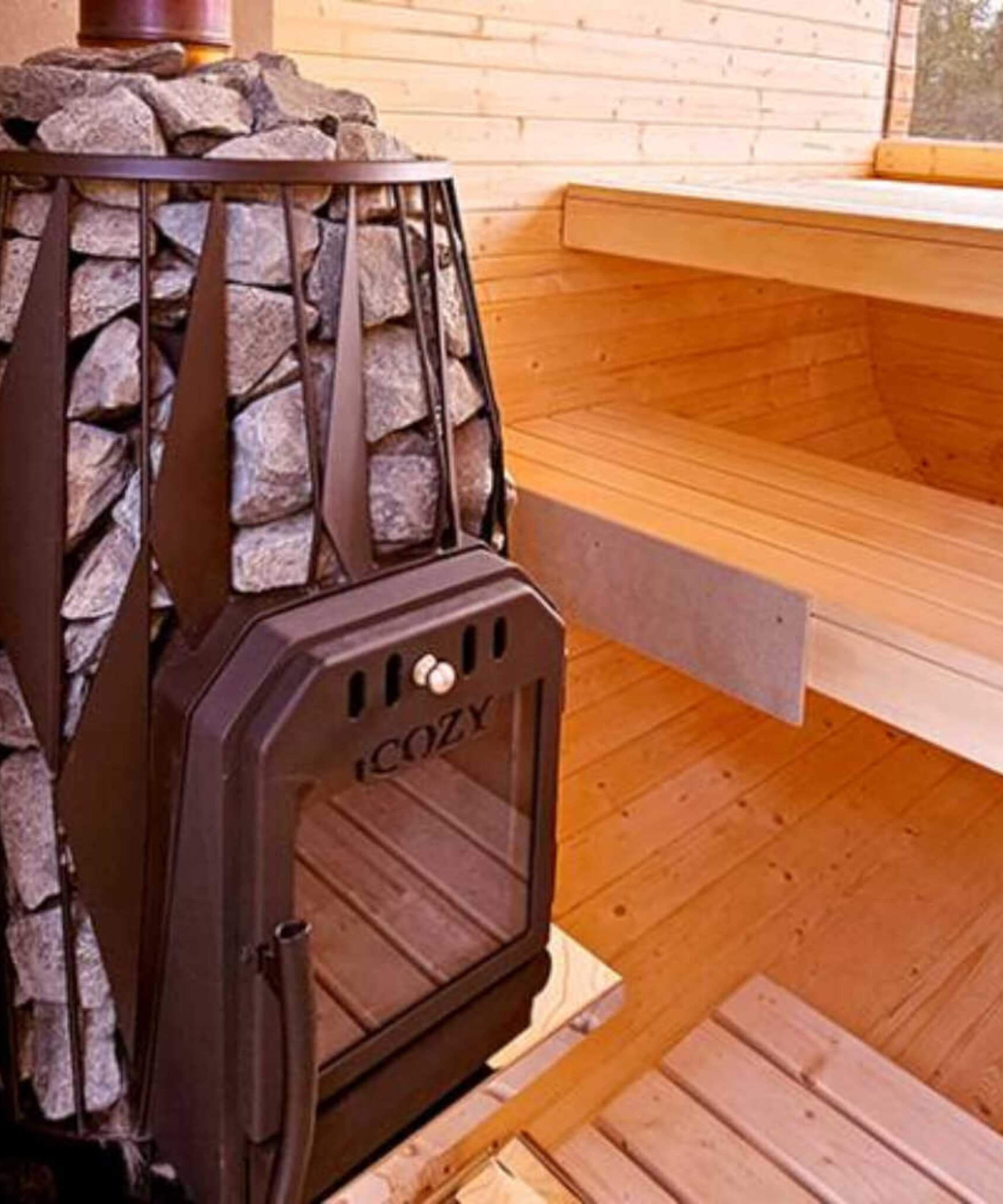 Cozy Heat OG Wood-Burning Sauna Stove With Sauna Stones [COZY OG] (SAK37298)