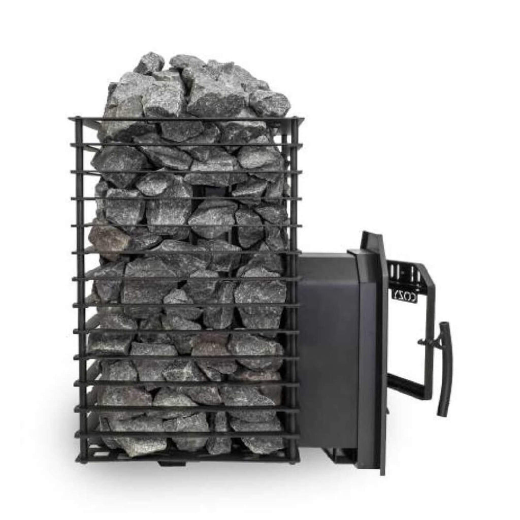 Cozy Heat Quattro Thru-Wall Square Style Sauna Stove With Sauna Stones [COZY QUATTRO TW] (SAK81754)