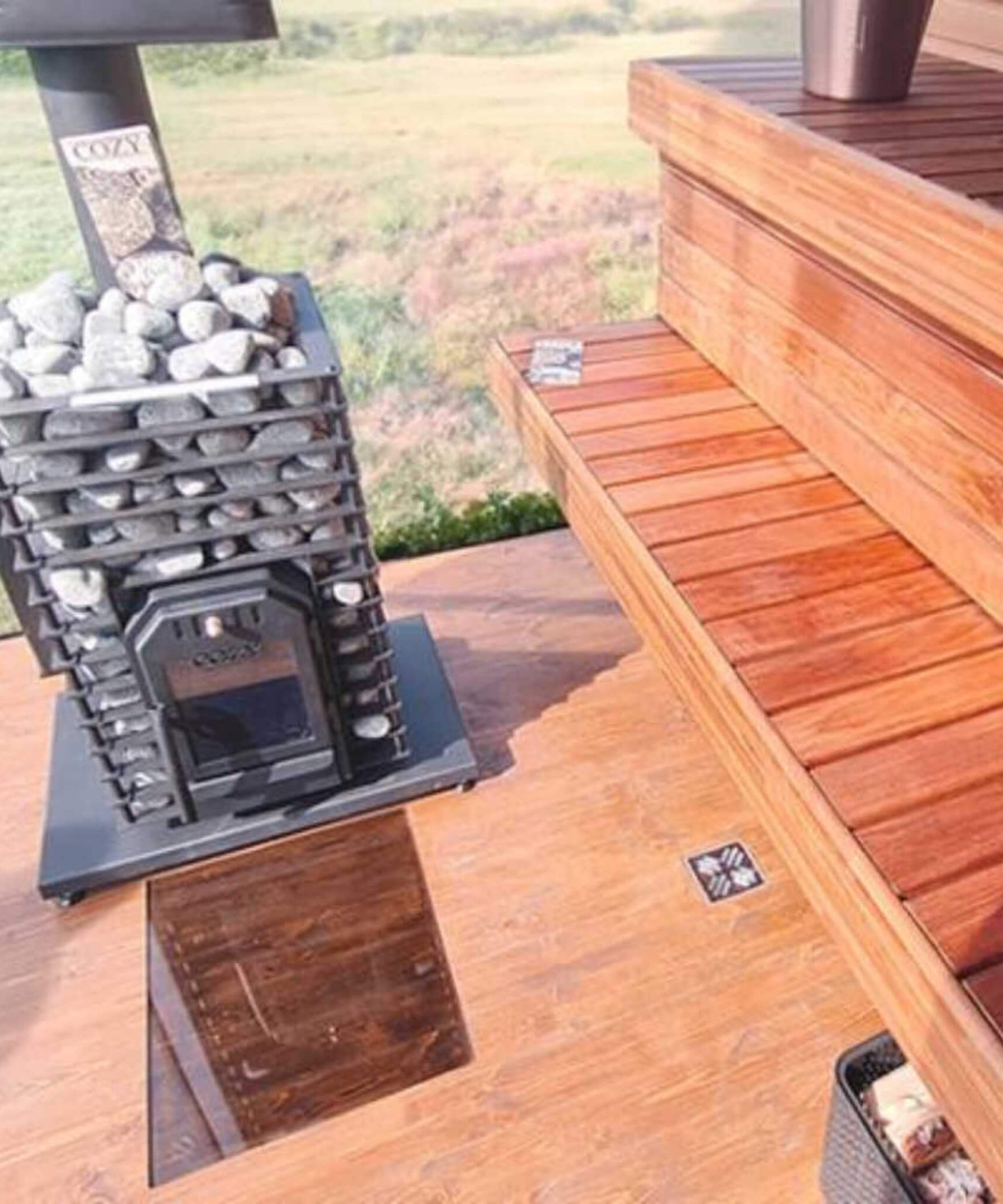 Cozy Heat Quattro Wood-Fired Sauna Stove With Sauna Stones [COZY QUATTRO] (SAK23947)