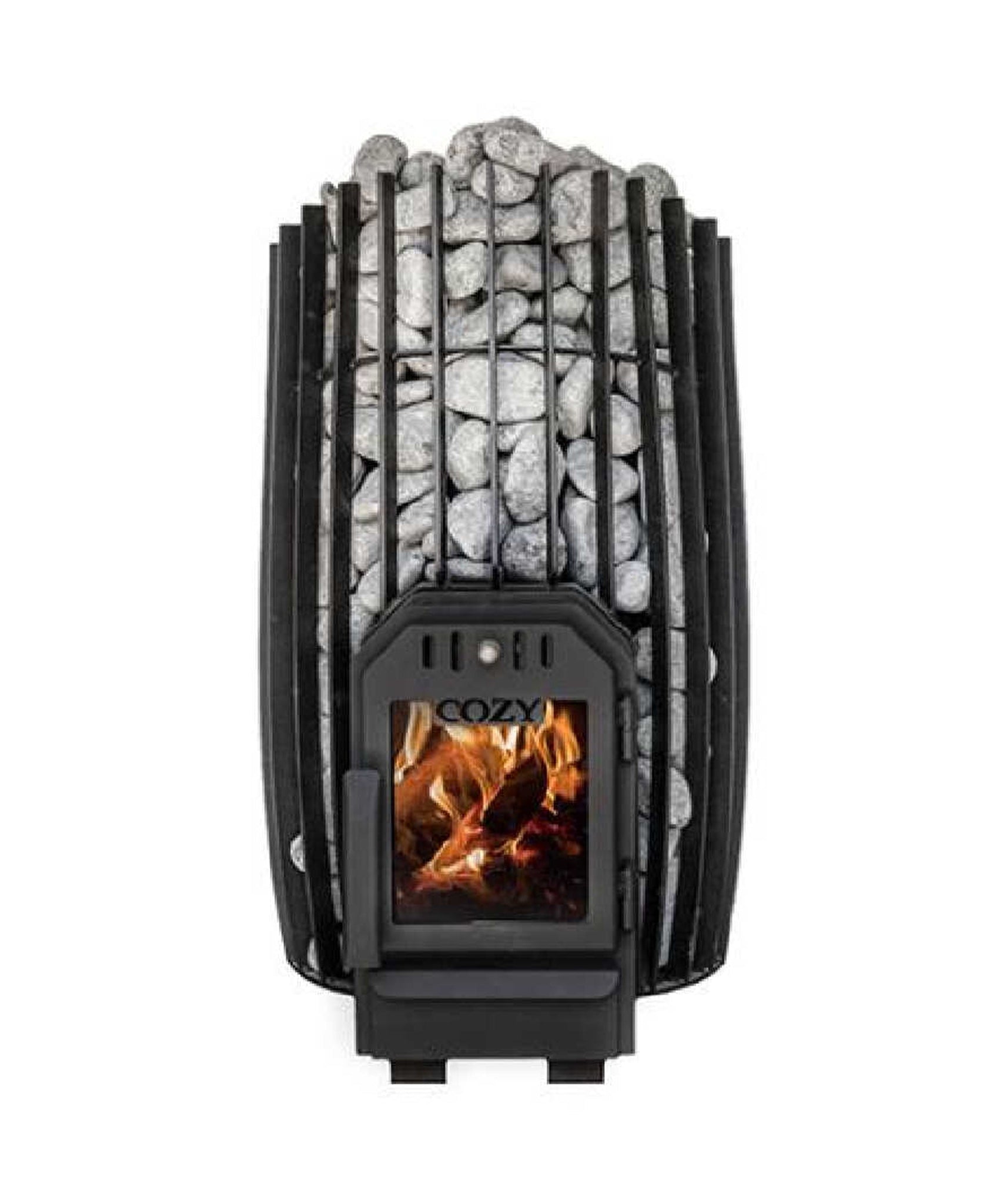 Cozy Heat SW Thru-Wall Wood Burning Sauna Stove With Sauna Stones [COZY SW-TW] (SAK69342)