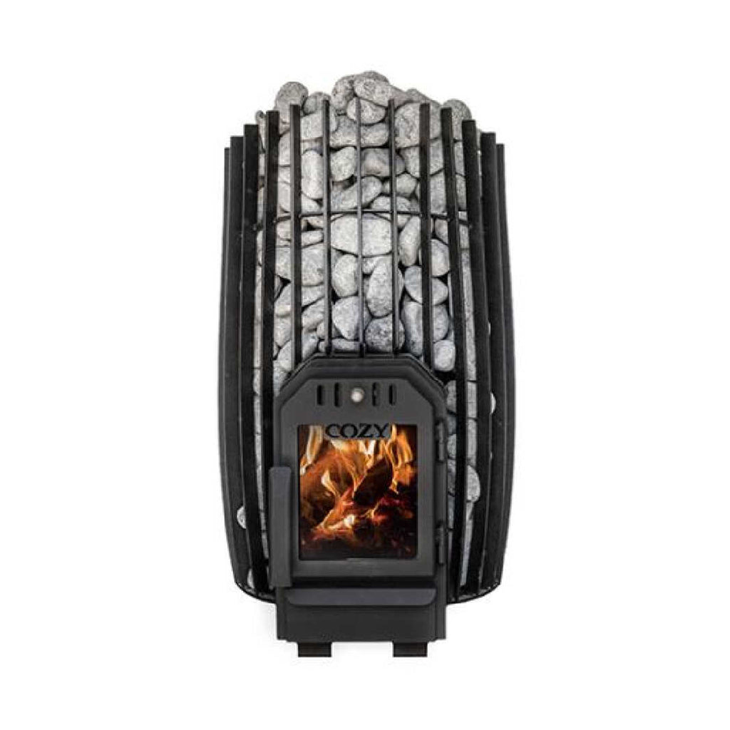 Cozy Heat SW Thru-Wall Wood Burning Sauna Stove With Sauna Stones [COZY SW-TW] (SAK69342)