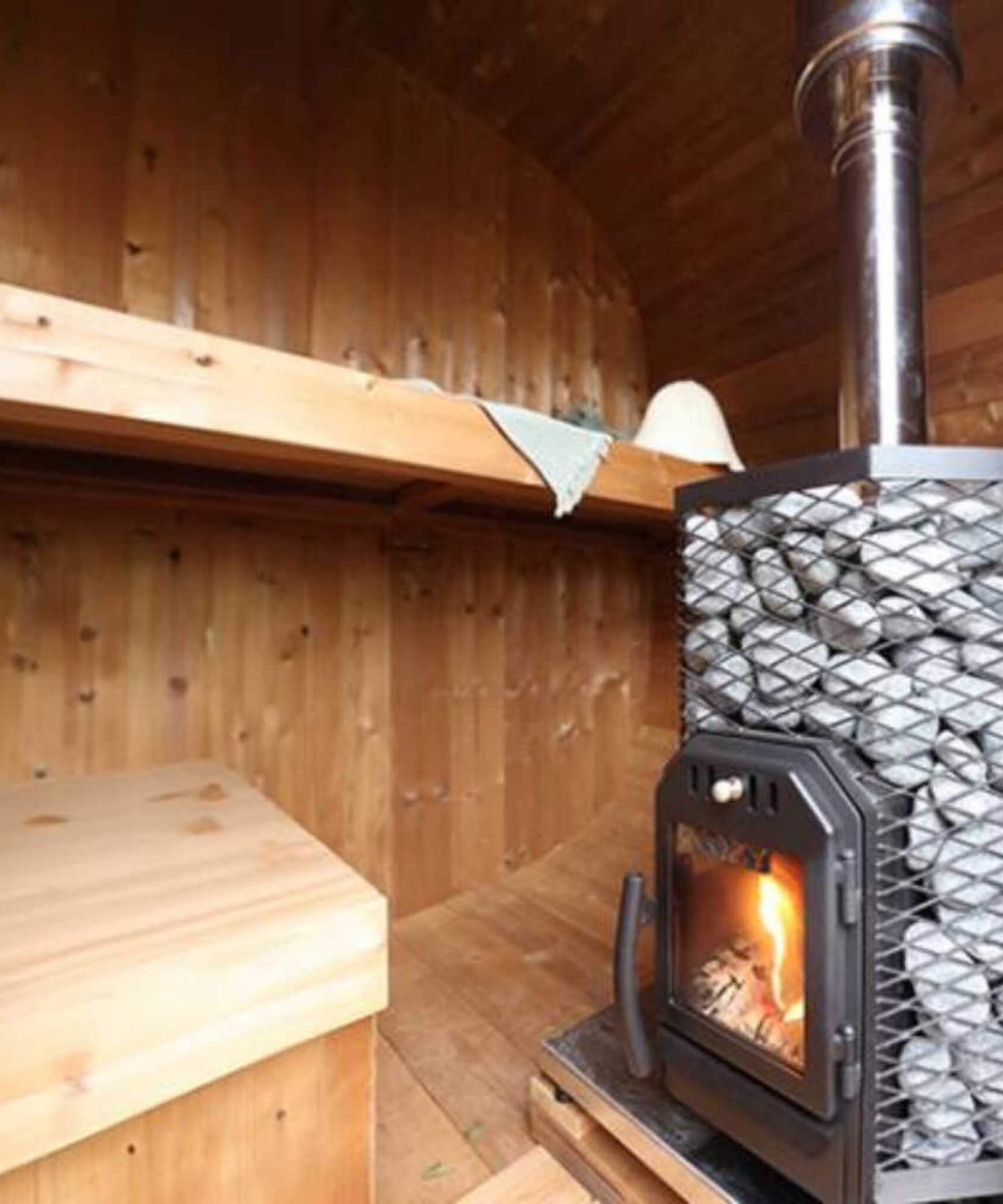 Cozy Heat Wood-Burning Floor Mount Sauna Stove With Chimney Kit And Sauna Stones [COZY] (SAK57382)