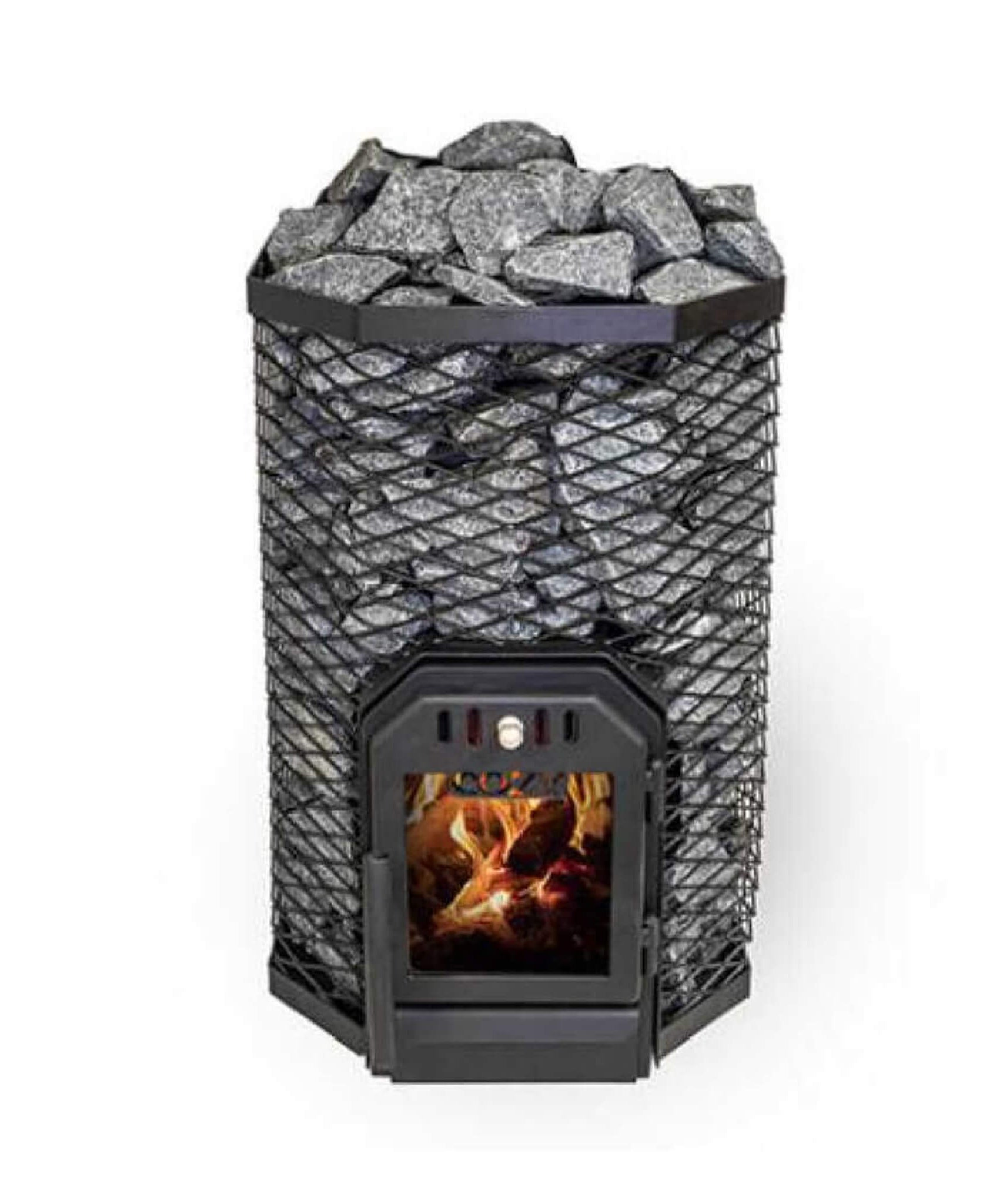Cozy Heat Wood-Burning Floor Mount Sauna Stove With Chimney Kit And Sauna Stones [COZY] (SAK57382)