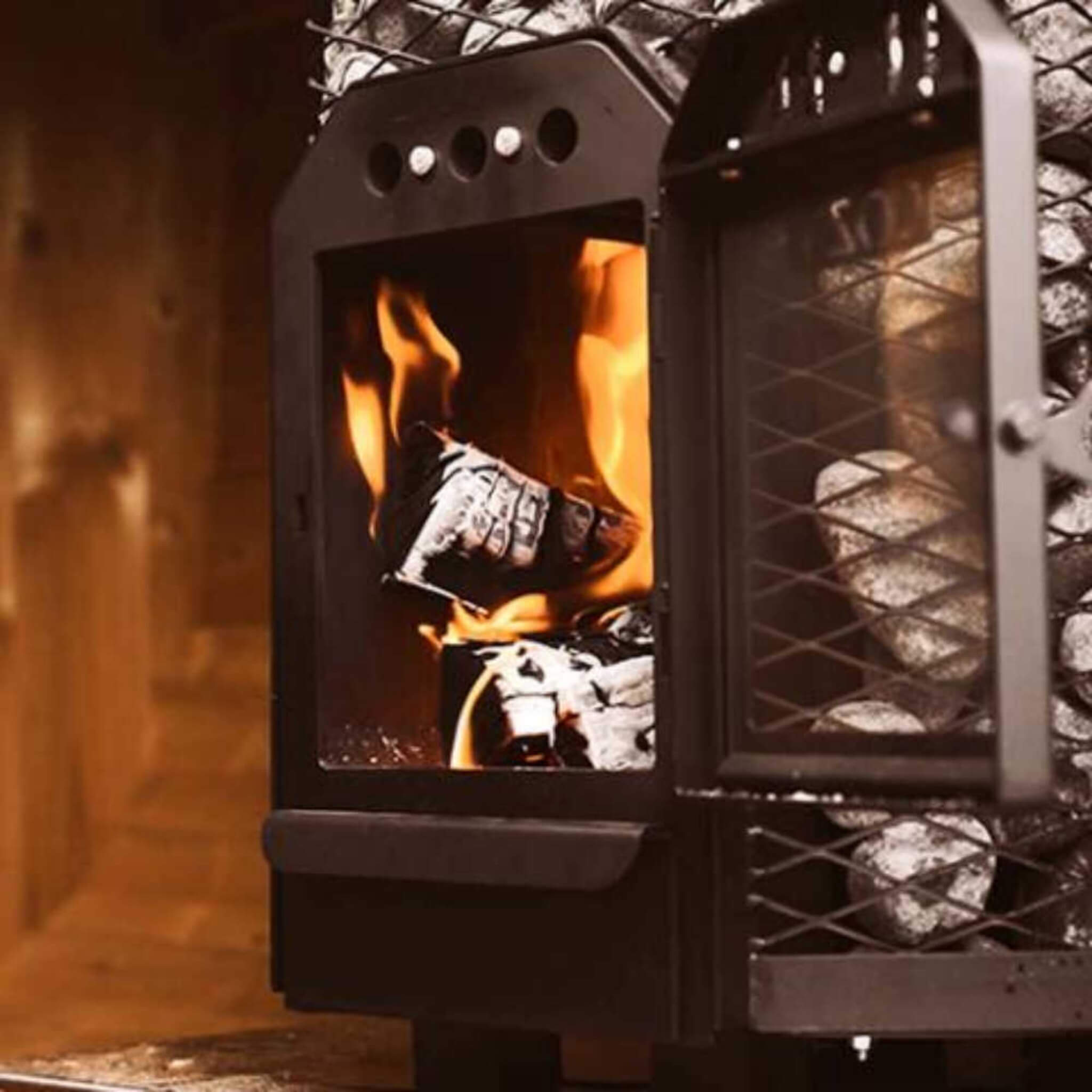 Cozy Heat Wood-Burning Floor Mount Sauna Stove With Chimney Kit And Sauna Stones [COZY] (SAK57382)