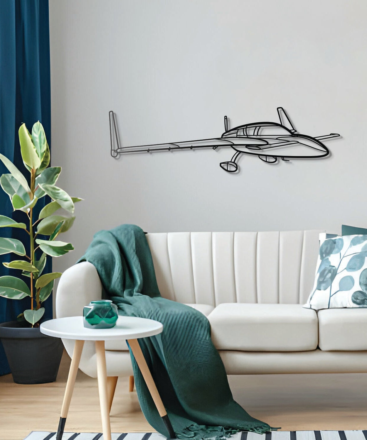 Cozy MK IV Winkel Metall Flugzeug Wandkunst - NCP0270