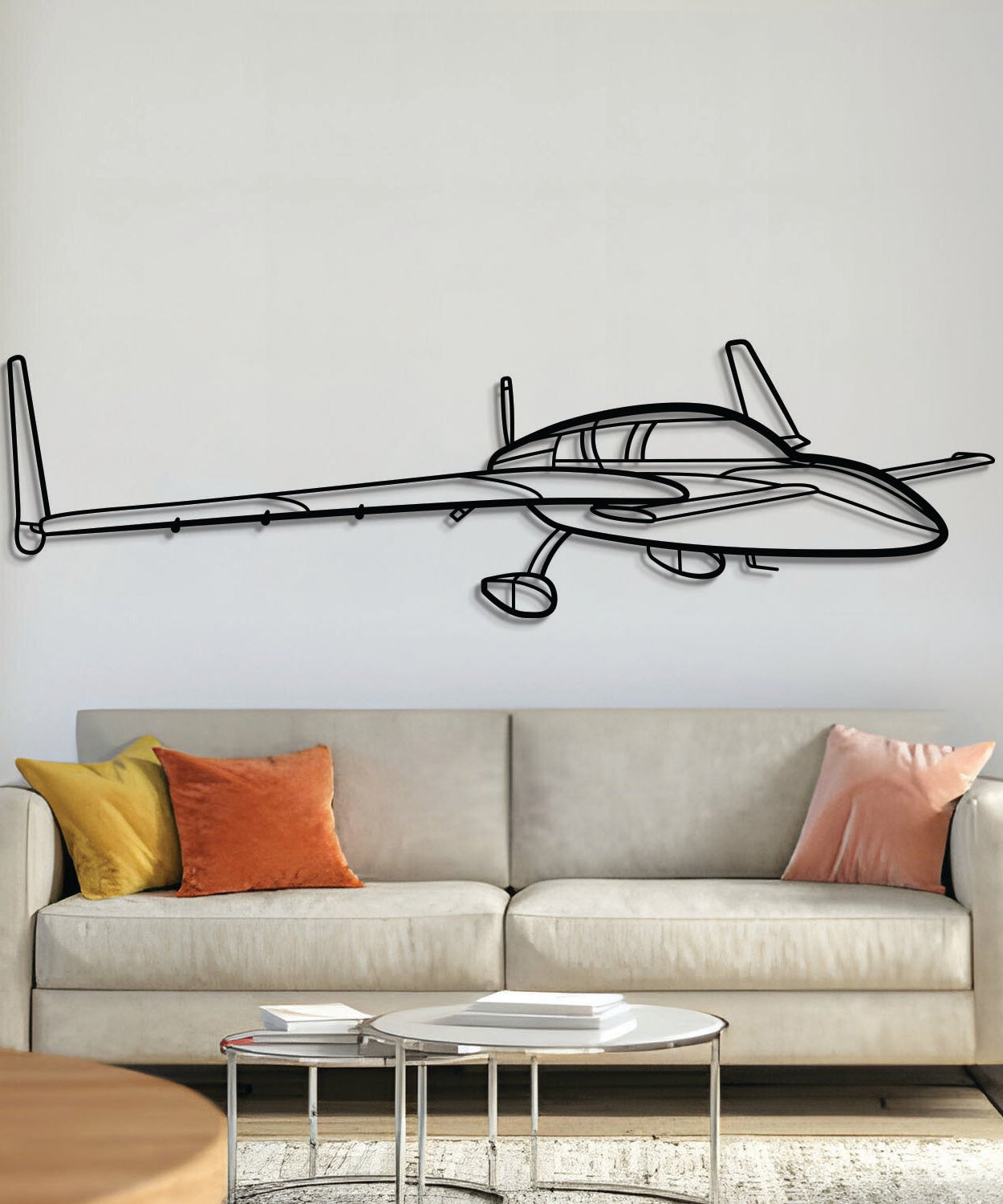 Cozy MK IV Winkel Metall Flugzeug Wandkunst - NCP0270