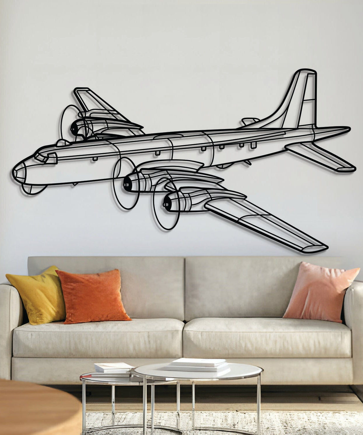 CP-107 Argus Winkel Metall Flugzeug Wandkunst - NCP0417