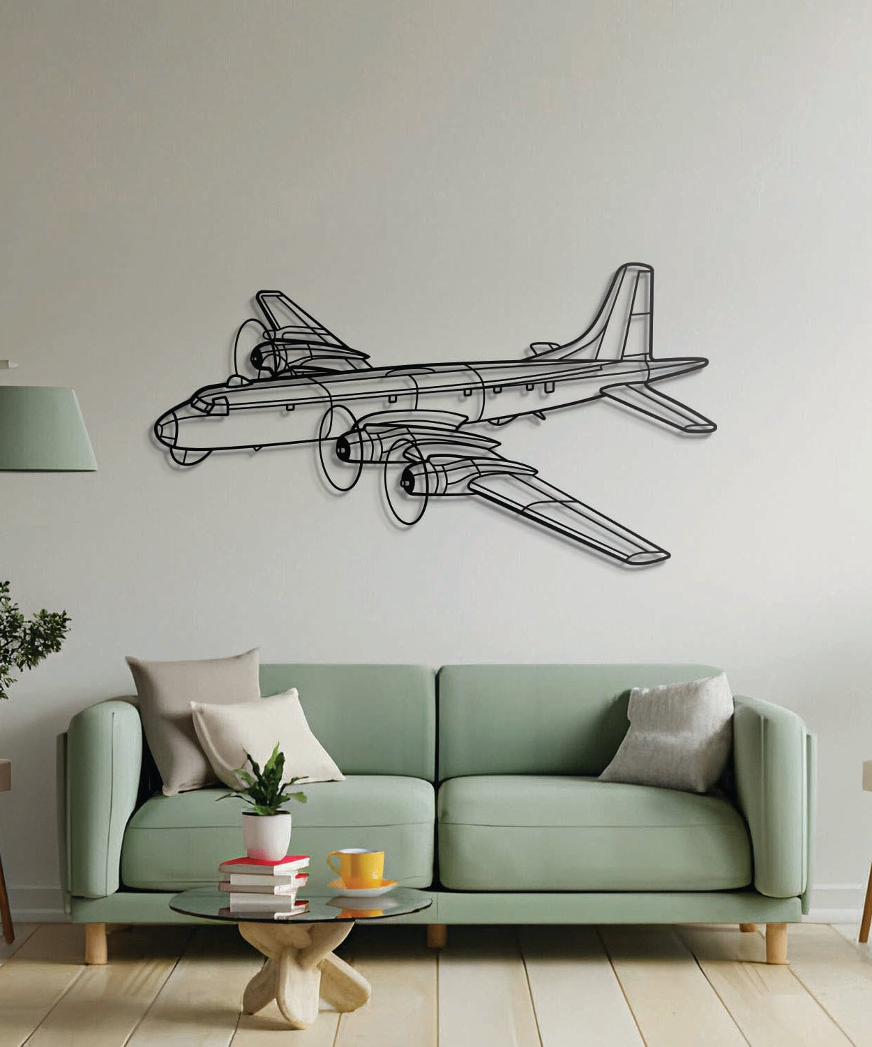 CP-107 Argus Winkel Metall Flugzeug Wandkunst - NCP0417